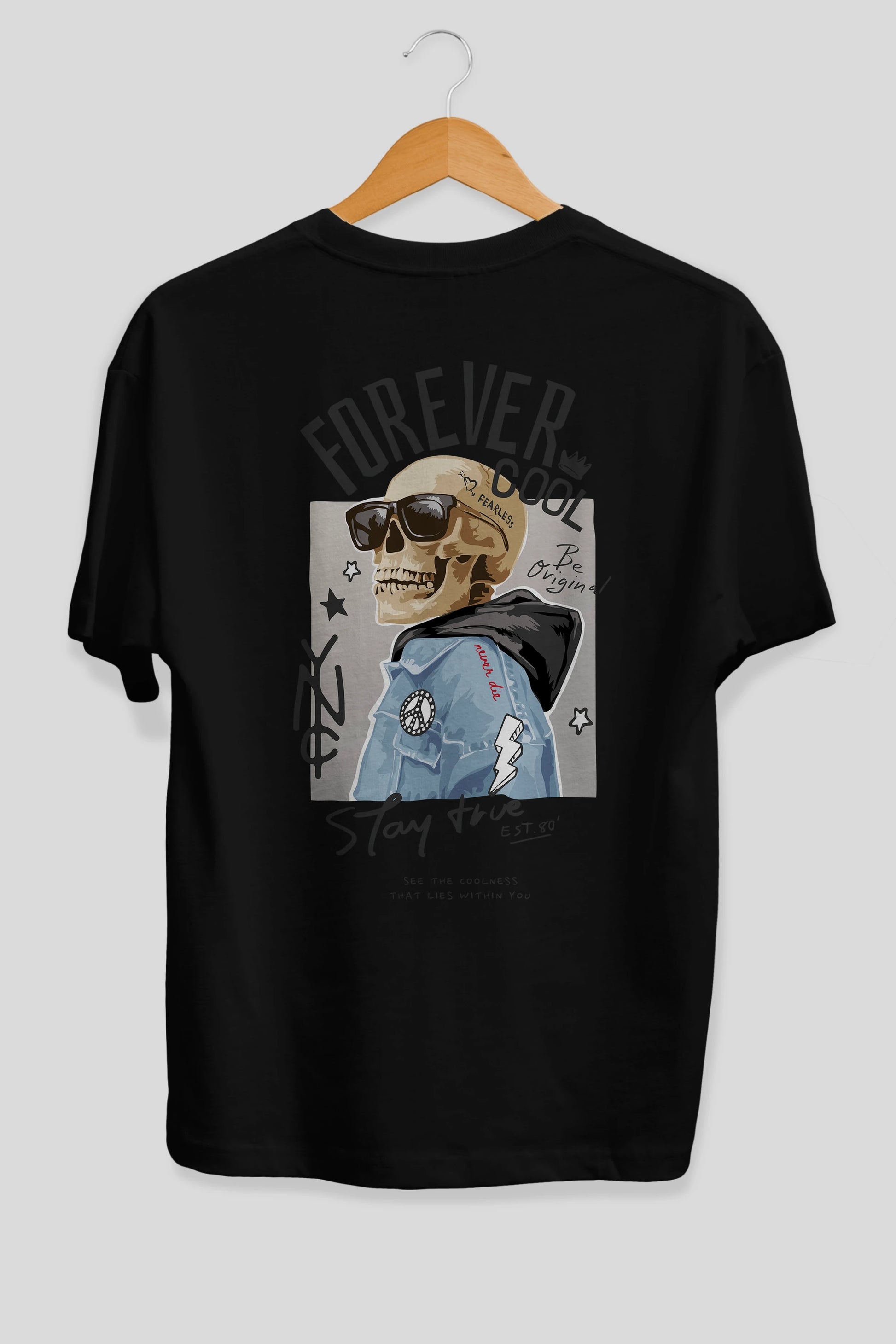Teddy Bear Forever Cool Arka Baskılı Oversize t-shirt Erkek Kadın Unisex %100 Pamuk
