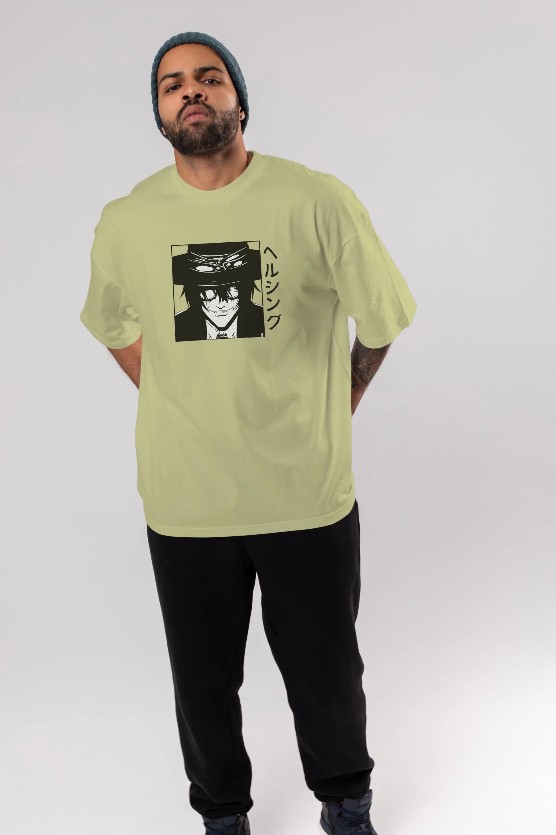 Alucard 1 Anime Ön Baskılı Oversize t-shirt %100 pamuk Erkek Kadın Unisex