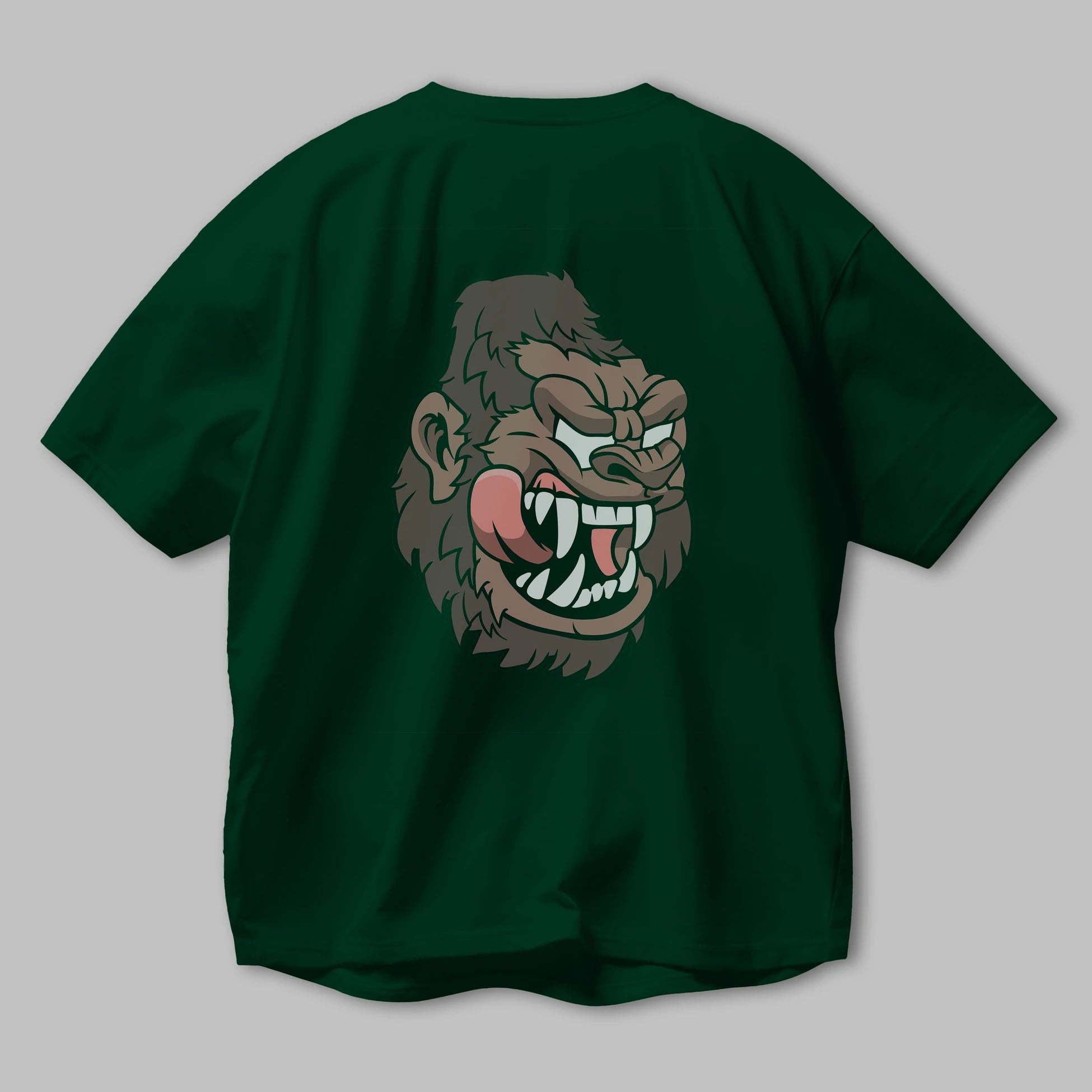 Big Gorilla Arka Baskılı Oversize t-shirt Erkek Kadın Unisex %100 Pamuk tişort