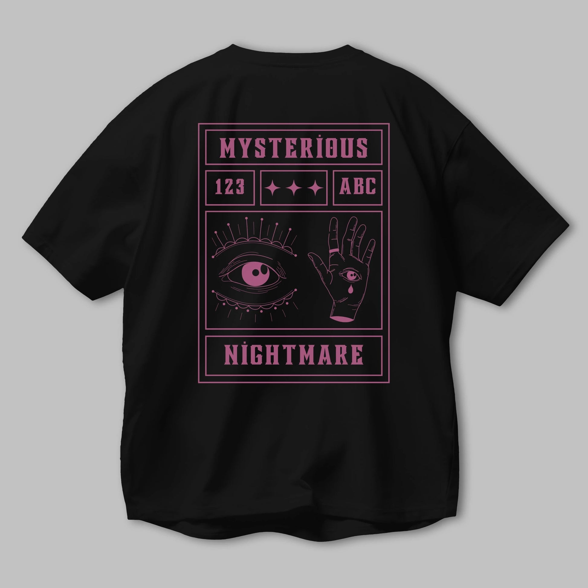 Mysterious Nightmare Arka Baskılı Oversize t-shirt Erkek Kadın Unisex