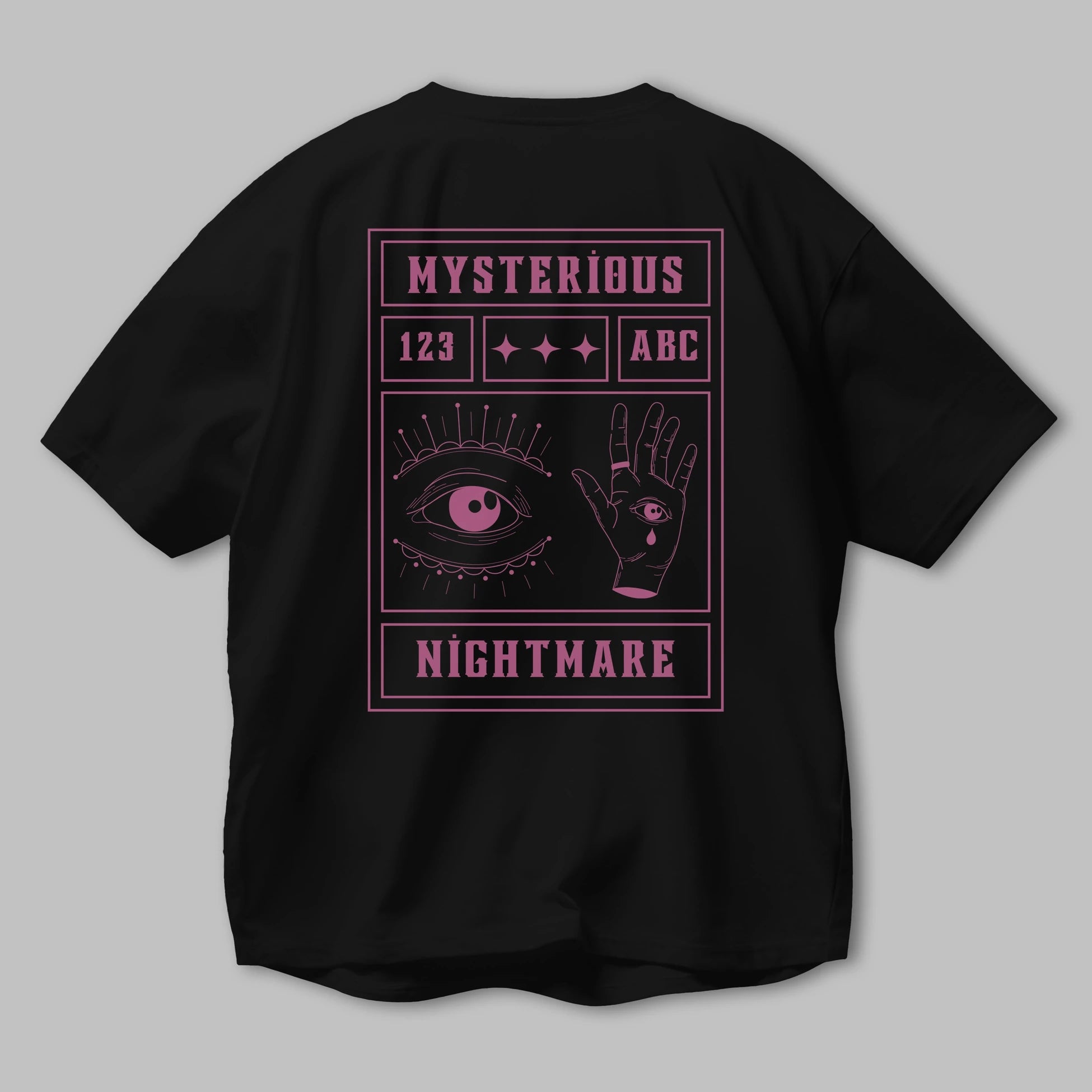 Mysterious Nightmare Arka Baskılı Oversize t-shirt Erkek Kadın Unisex