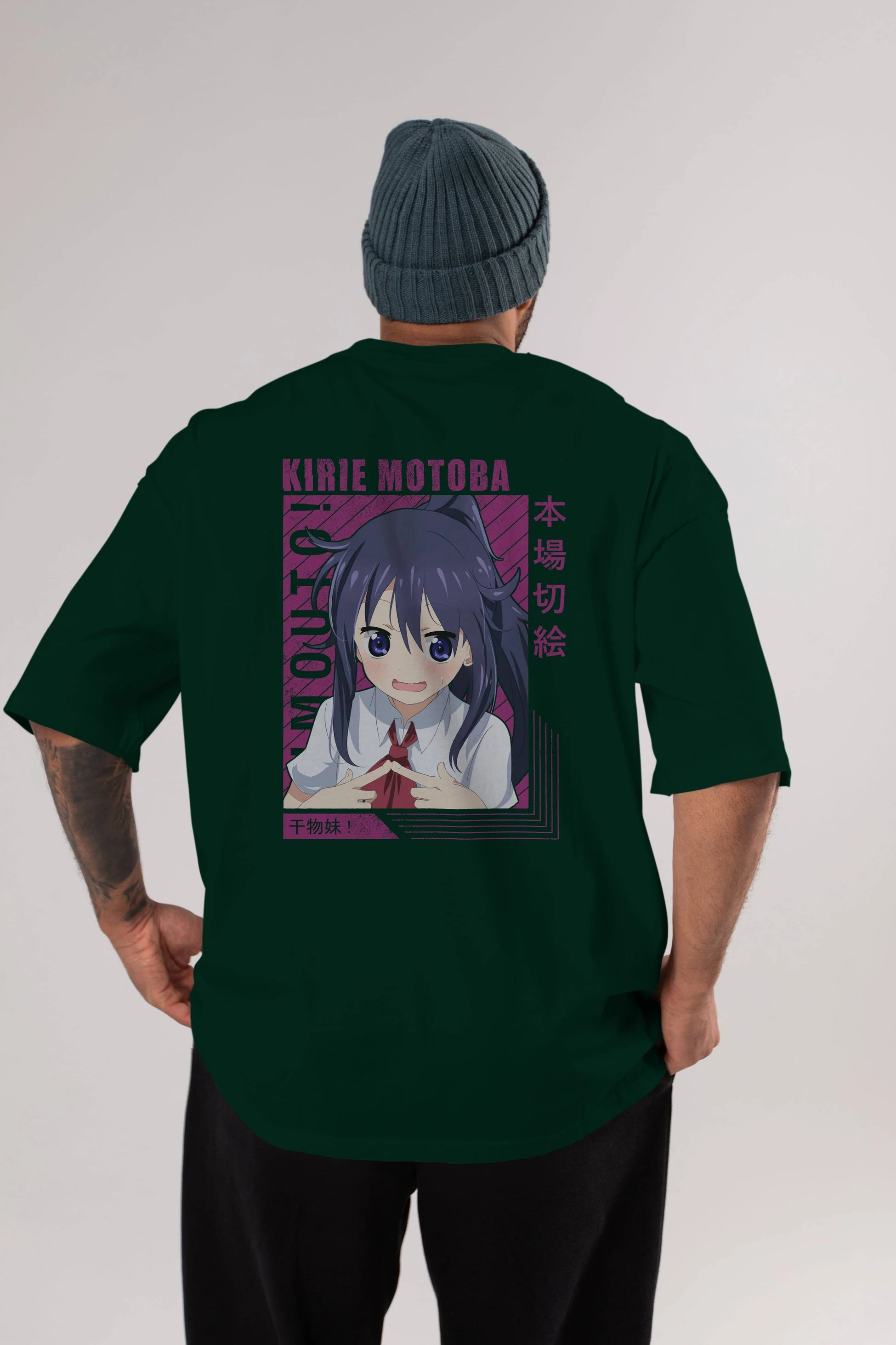 Kirie Motoba 4 Anime Arka Baskılı Oversize t-shirt Erkek Kadın Unisex