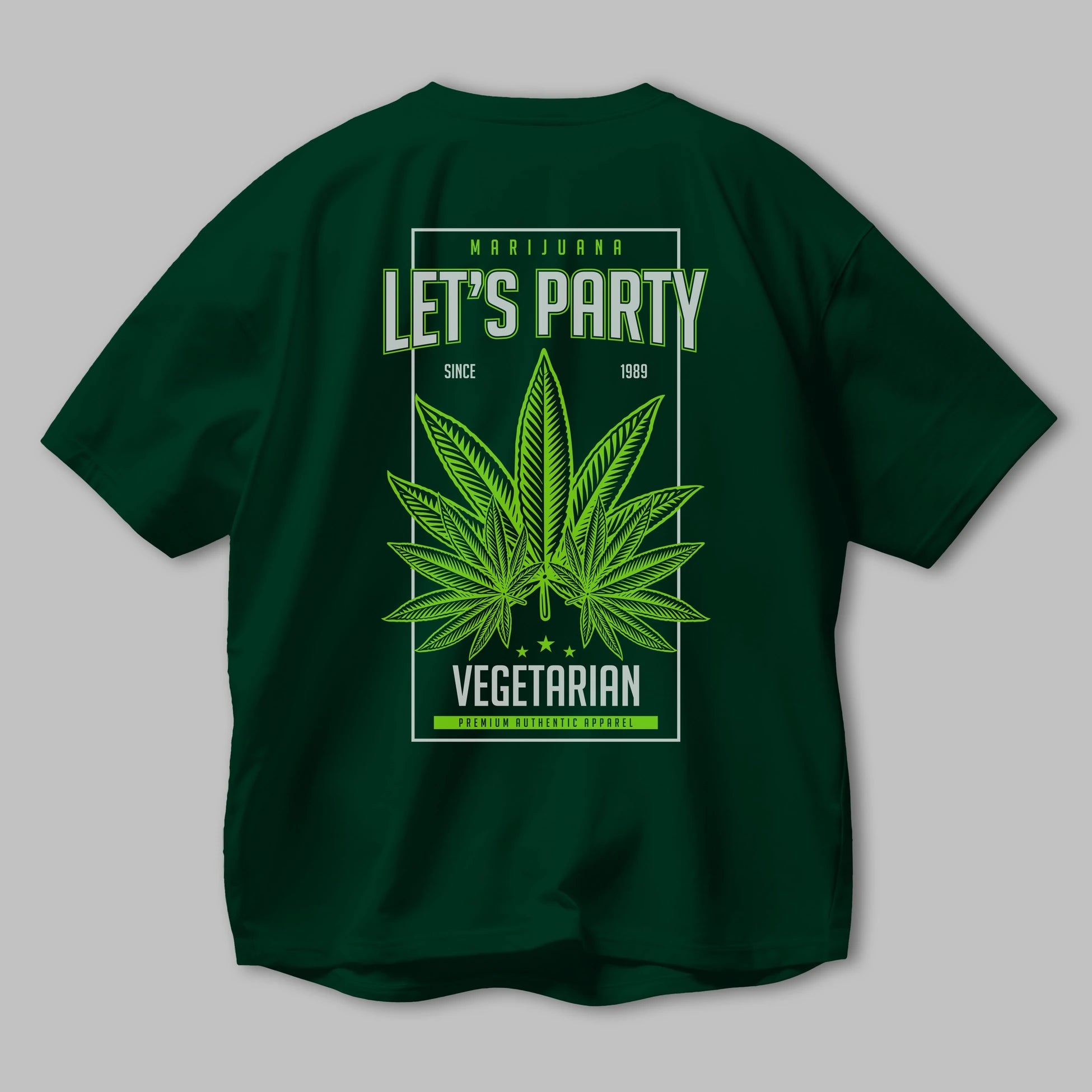 Lets Party Arka Baskılı Oversize t-shirt Erkek Kadın Unisex