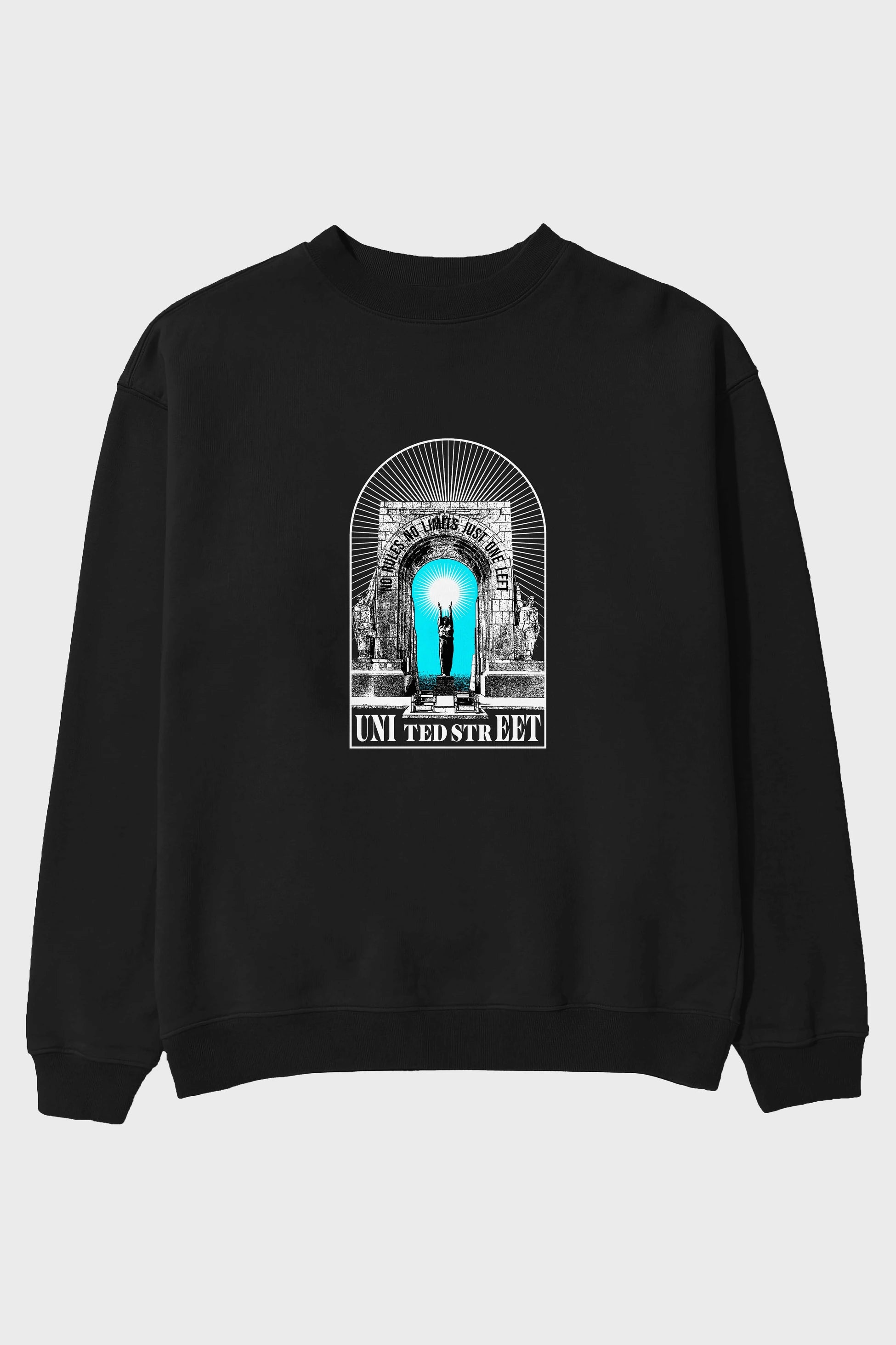 No Rules No Limits Ön Baskılı Oversize Sweatshirt Erkek Kadın Unisex