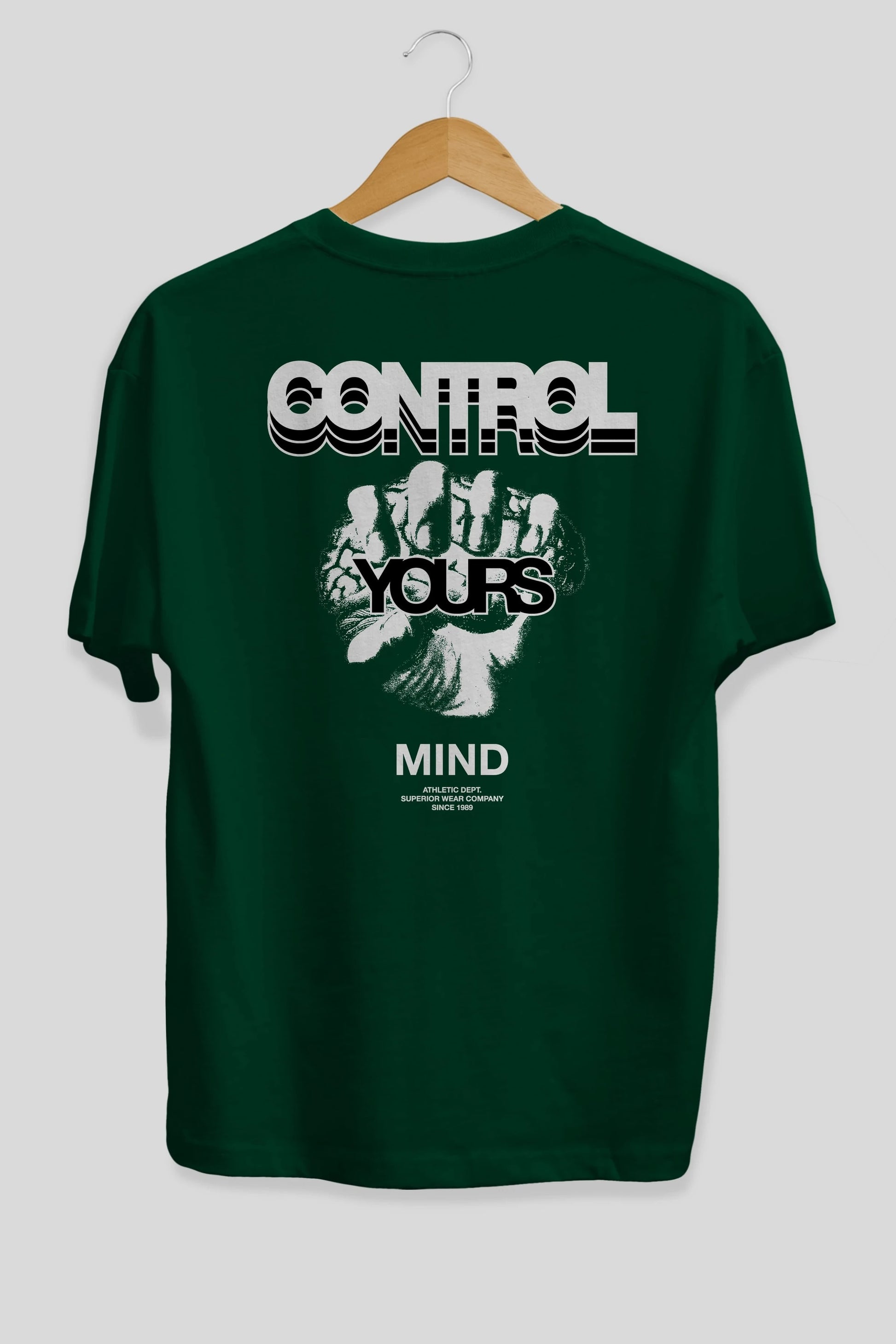 Control Your Mind Arka Baskılı Oversize t-shirt Erkek Kadın Unisex