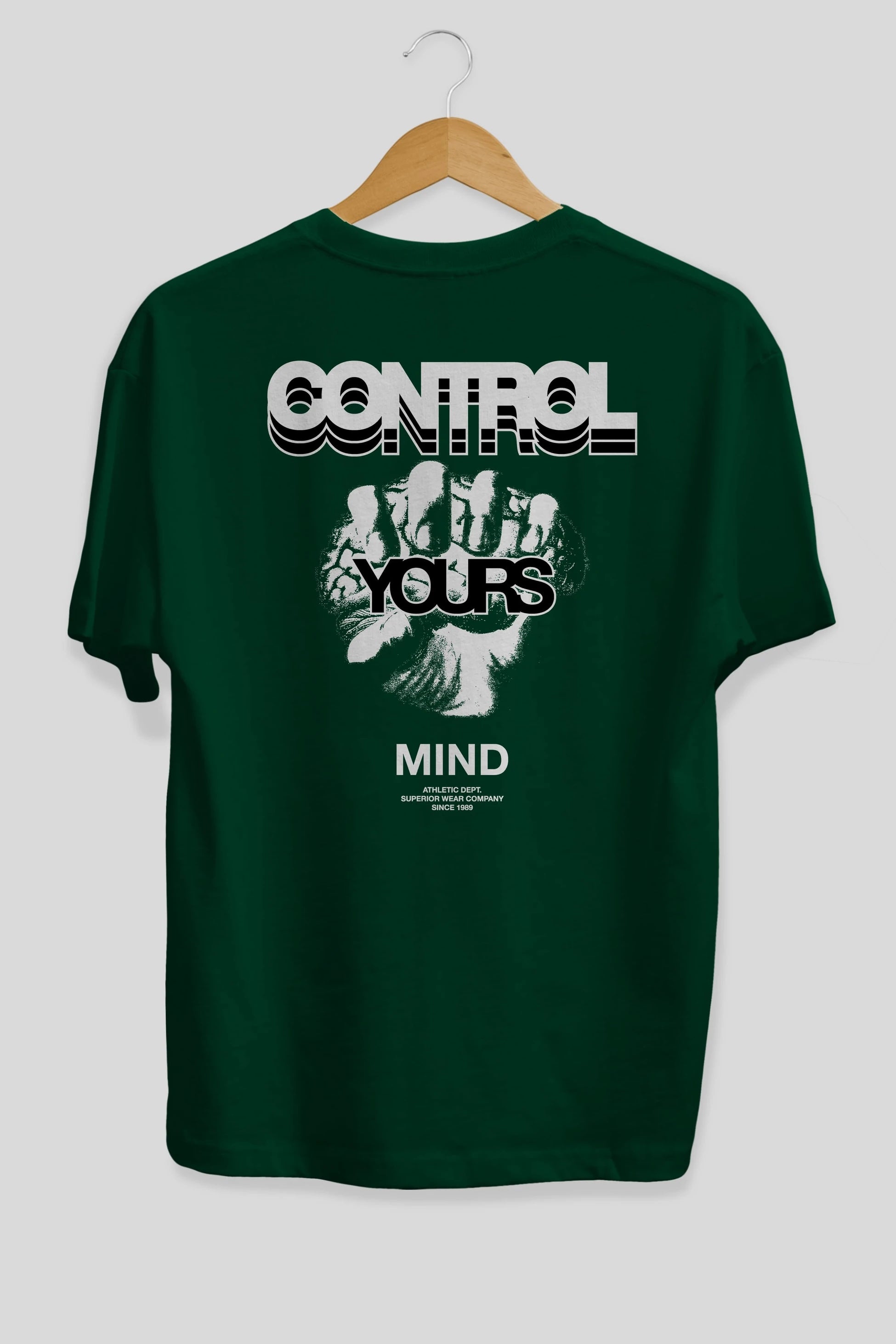 Control Your Mind Arka Baskılı Oversize t-shirt Erkek Kadın Unisex