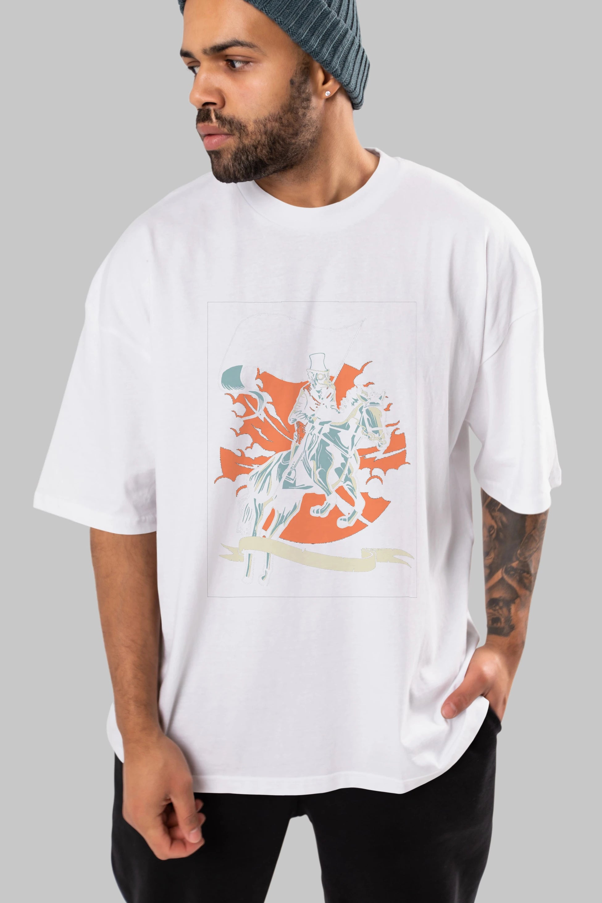 Plague Doctor Ön Baskılı Oversize t-shirt Erkek Kadın Unisex %100 Pamuk tişort