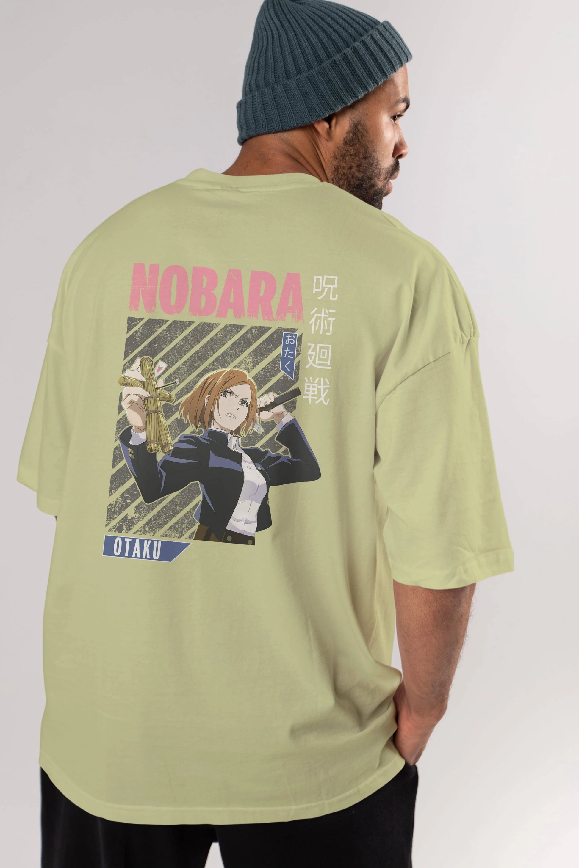 Nobara Kugisaki 6 Anime Arka Baskılı Oversize t-shirt Erkek Kadın Unisex