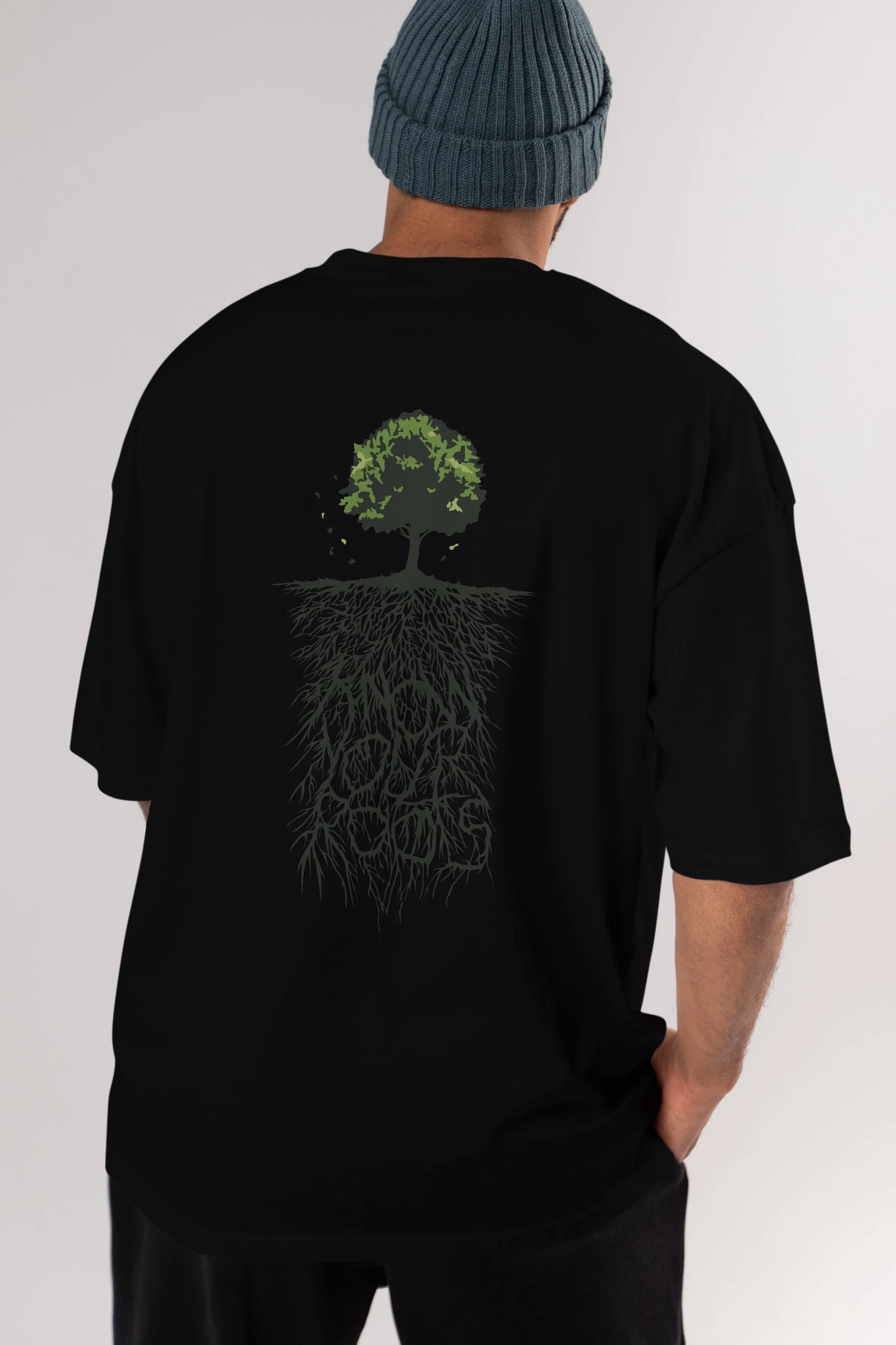 Know Your Roots Arka Baskılı Oversize t-shirt %100 pamuk Erkek Kadın Unisex