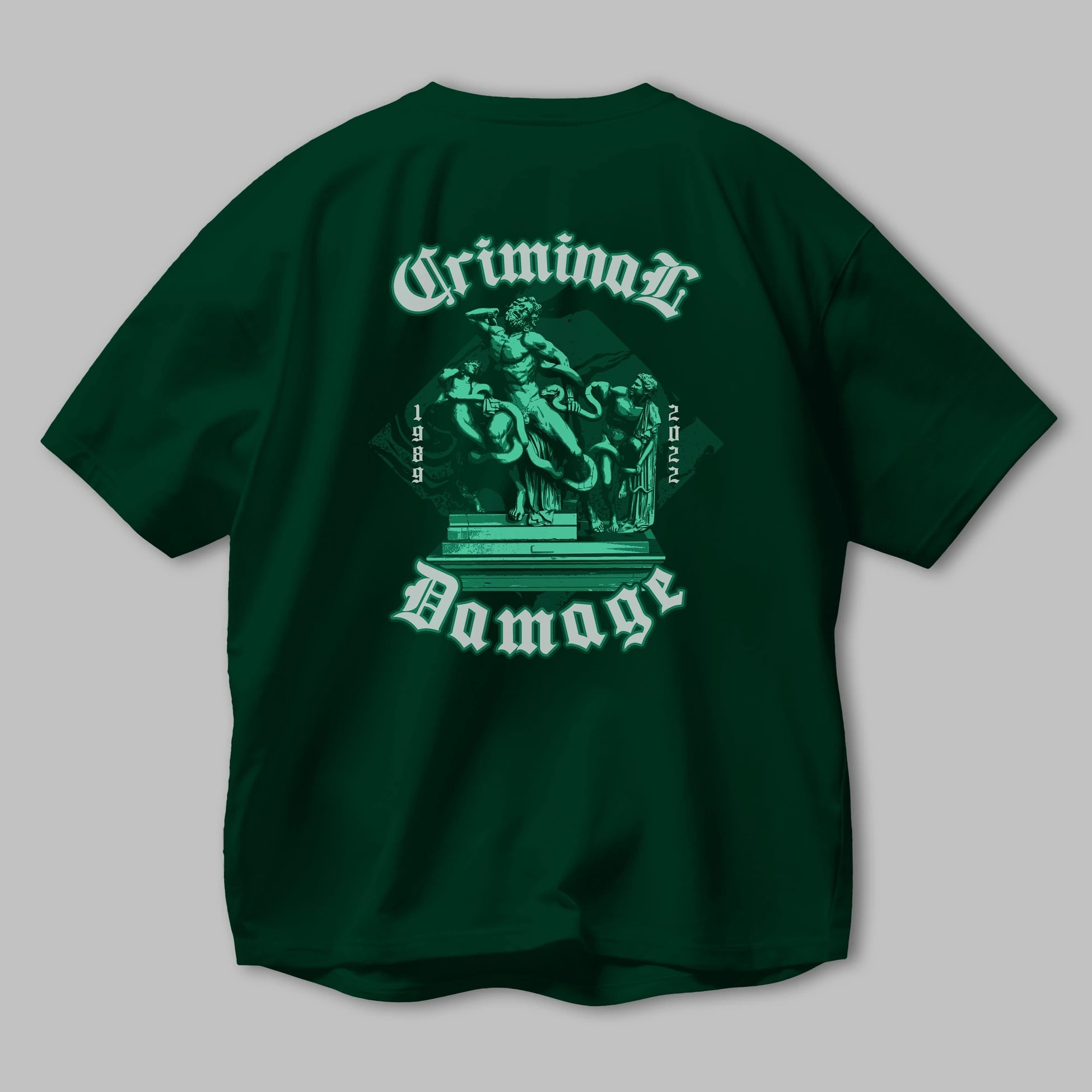 Criminal Damage Arka Baskılı Oversize t-shirt Erkek Kadın Unisex