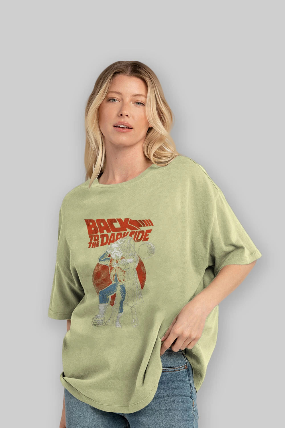 Back To The Darkside Ön Baskılı Oversize t-shirt Erkek Kadın Unisex %100 Pamuk tişort