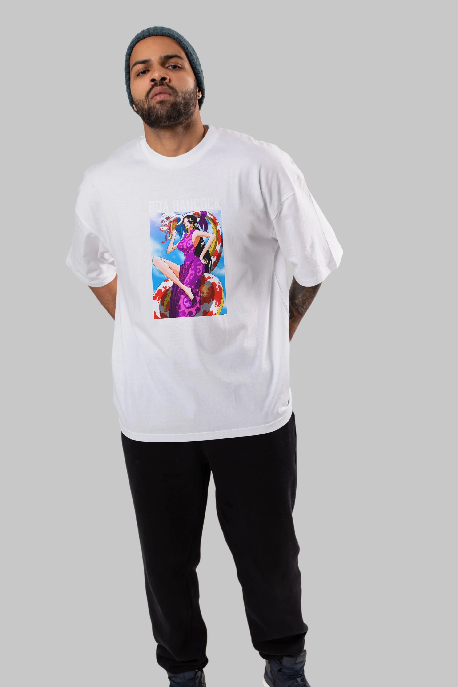 Boa Hancock Anime Ön Baskılı Oversize t-shirt Erkek Kadın Unisex