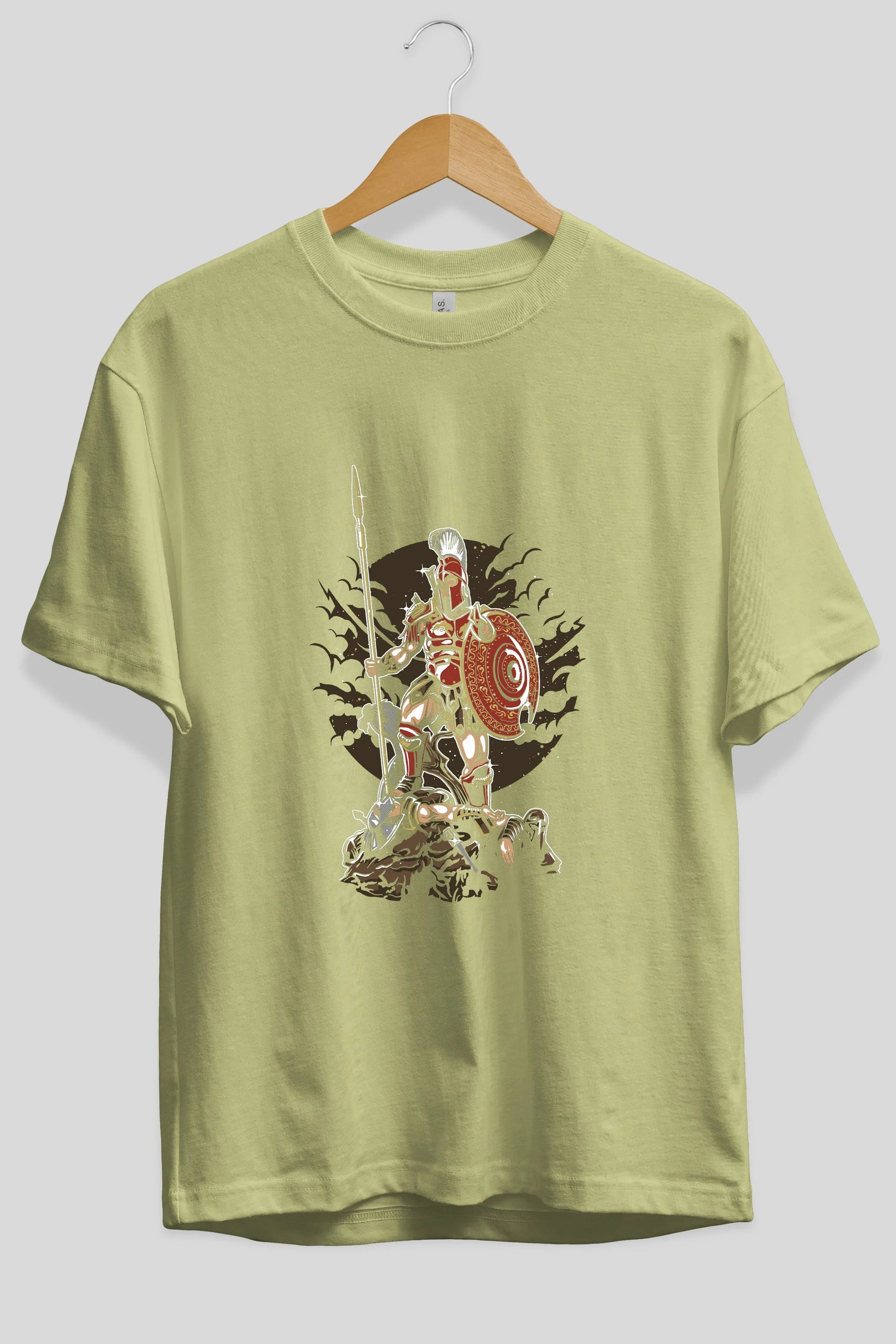 Sparta Ön Baskılı Oversize t-shirt Erkek Kadın Unisex %100 Pamuk tişort