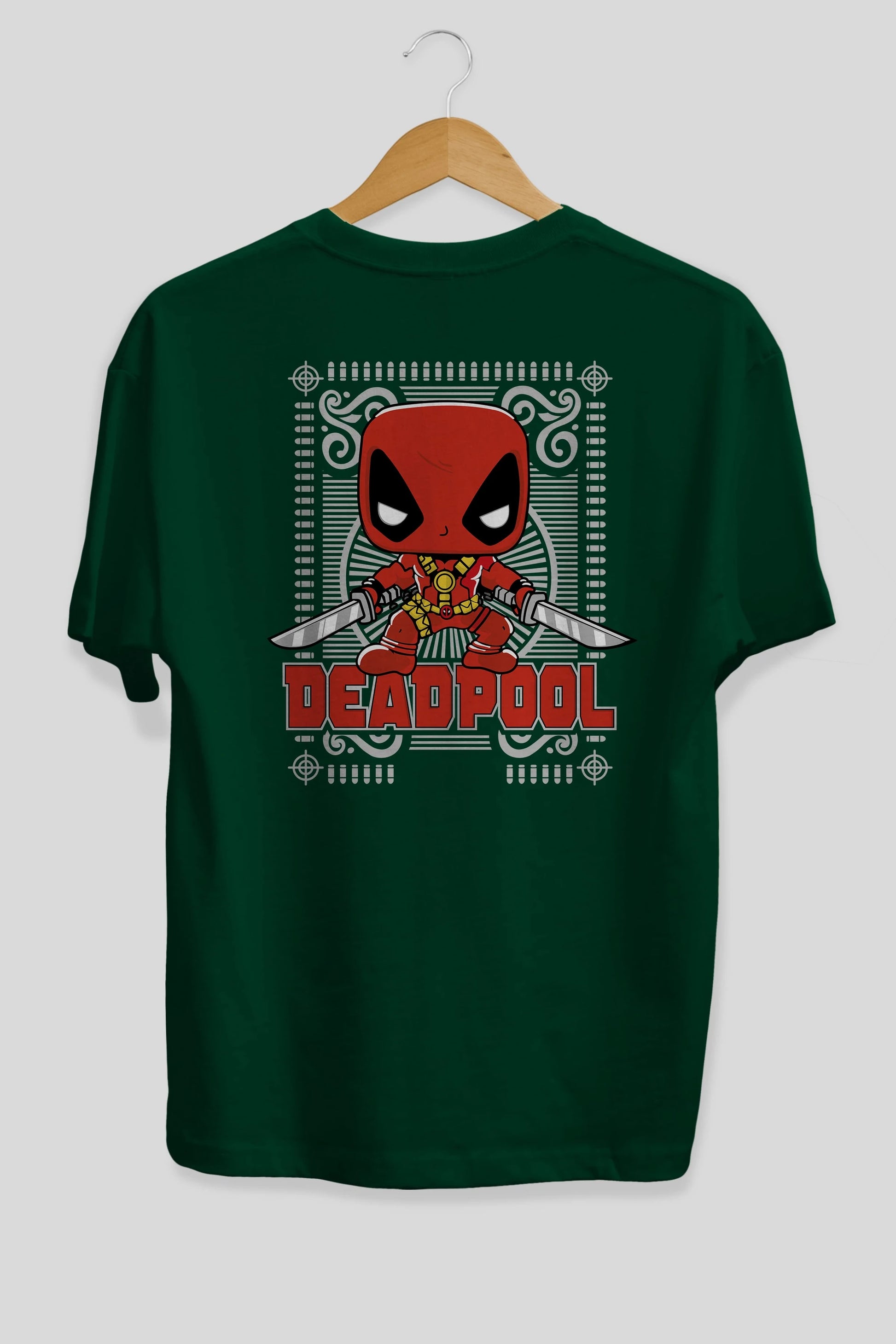 Deadpool (17) Arka Baskılı Oversize t-shirt Erkek Kadın Unisex %100 Pamuk Bisiklet Yaka tişort