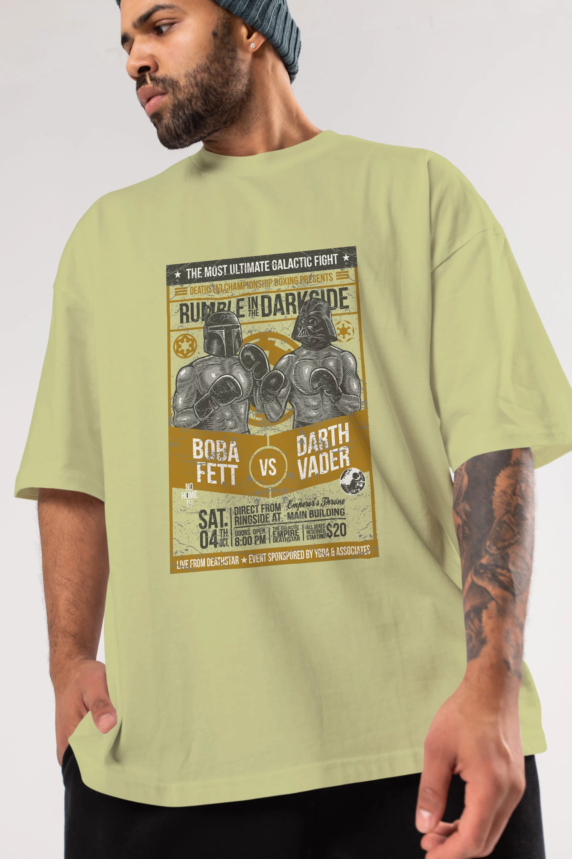 Rumble In The Darkside Ön Baskılı Oversize t-shirt Erkek Kadın Unisex %100 Pamuk tişort