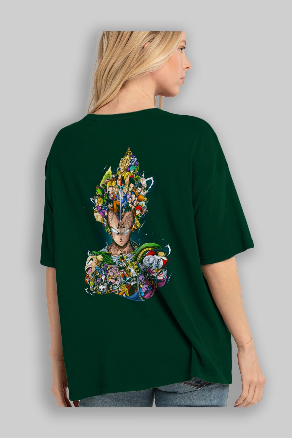 DRAGON BALL ART (3) Anime Arka Baskılı Oversize t-shirt Erkek Kadın Unisex