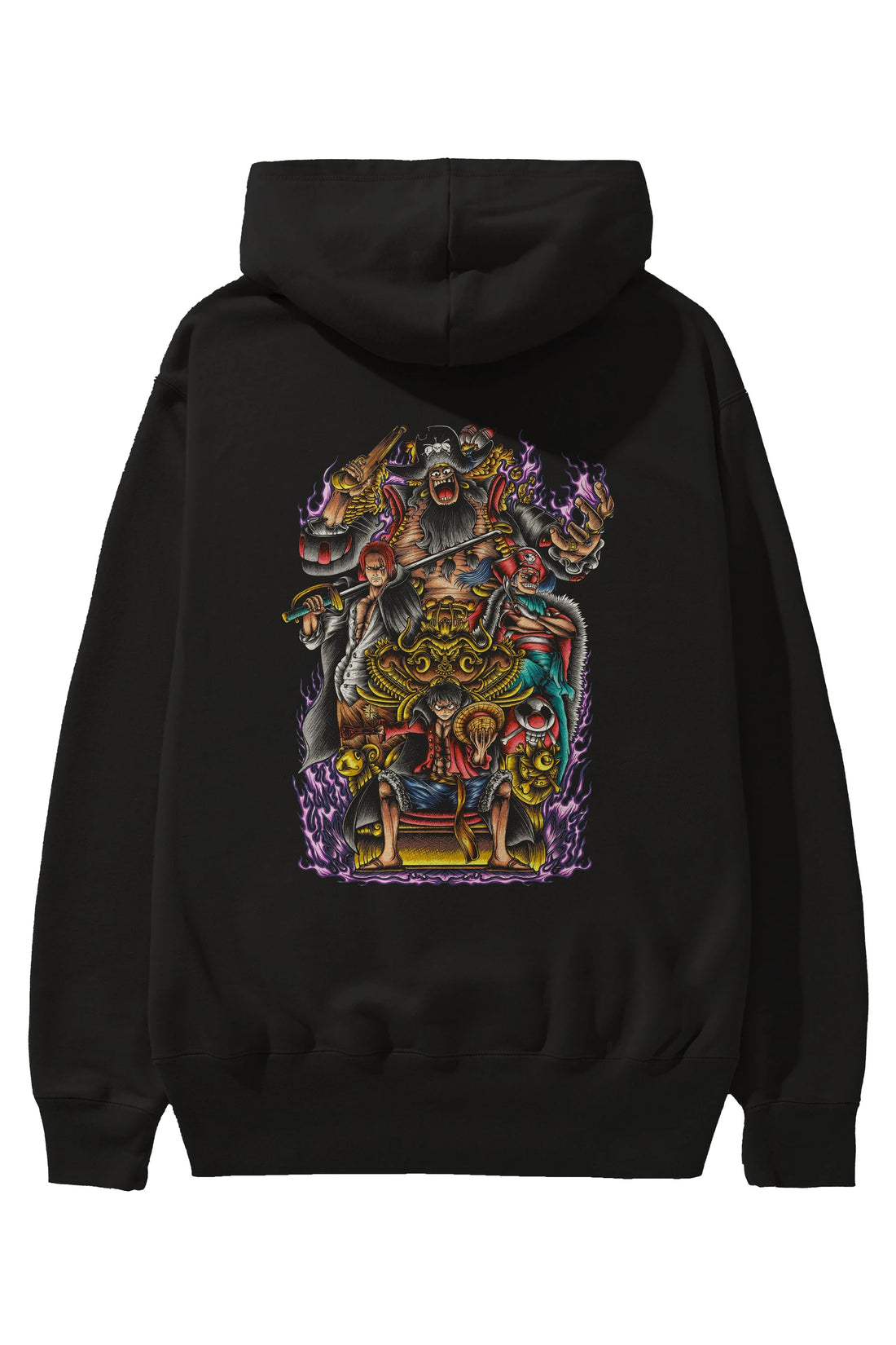 ONE PIECE (8) Anime Arka Baskılı Hoodie Oversize Kapüşonlu Sweatshirt Erkek Kadın Unisex