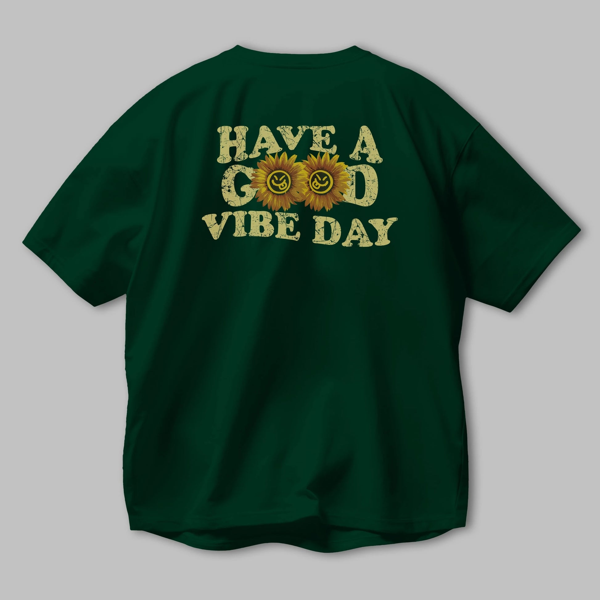 Have a Good Vibe Day Arka Baskılı Oversize t-shirt Erkek Kadın Unisex