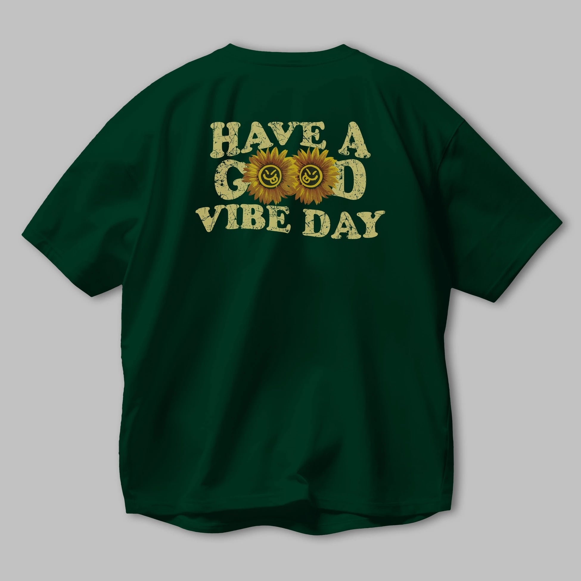 Have a Good Vibe Day Arka Baskılı Oversize t-shirt Erkek Kadın Unisex