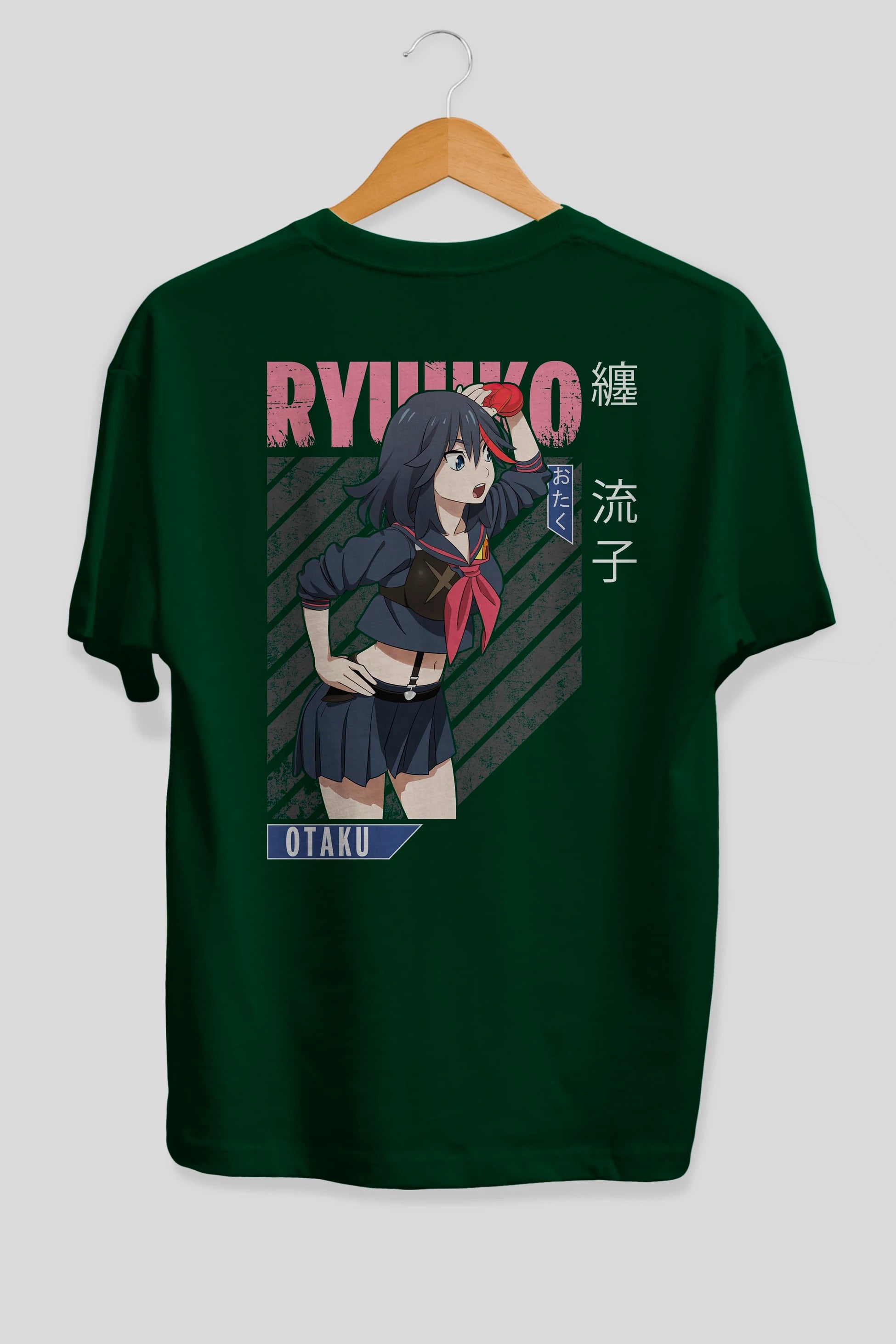 Ryuuko Matoi 6 Anime Arka Baskılı Oversize t-shirt Erkek Kadın Unisex