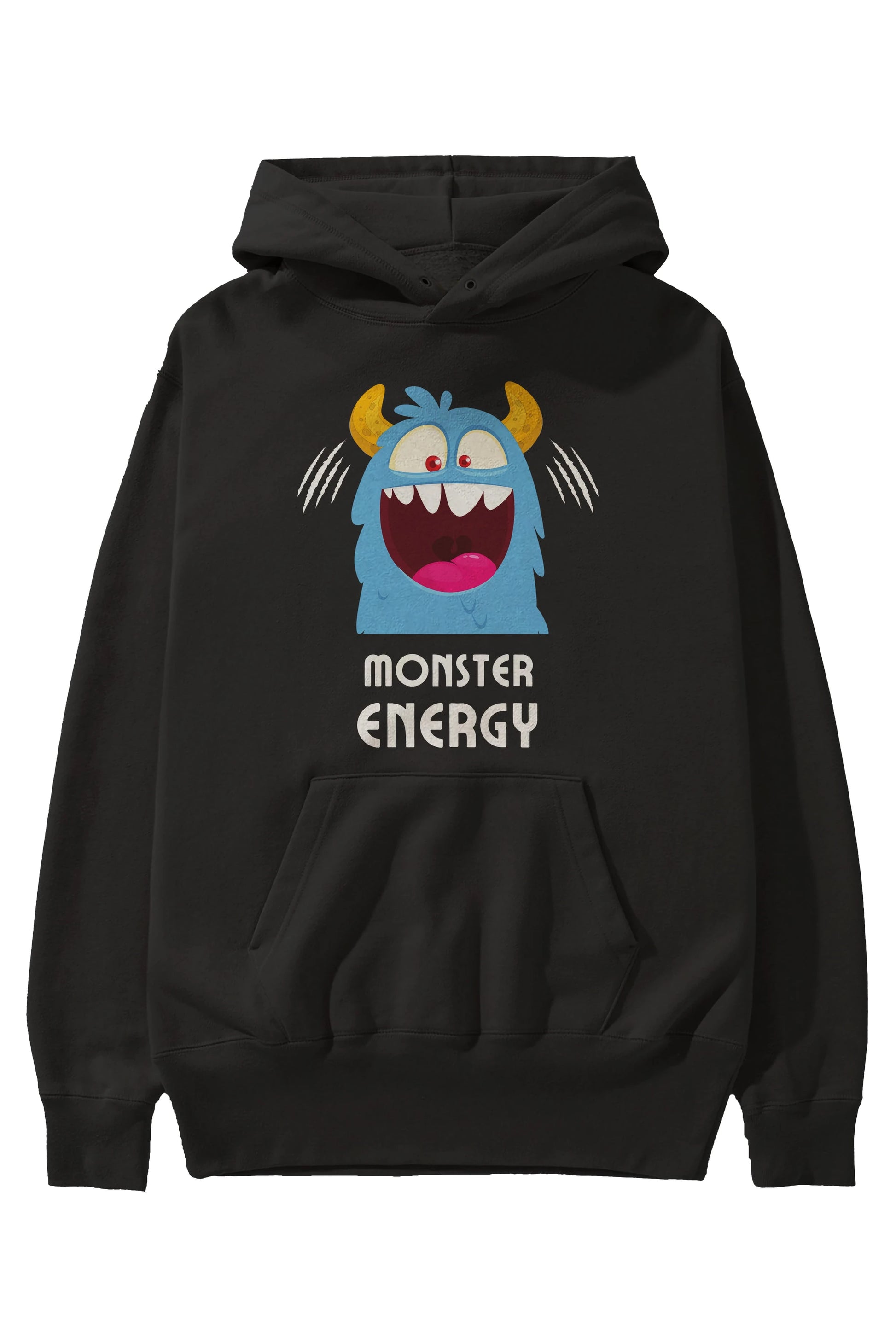 Monster Energy Ön Baskılı Oversize Hoodie Kapüşonlu Sweatshirt Erkek Kadın Unisex