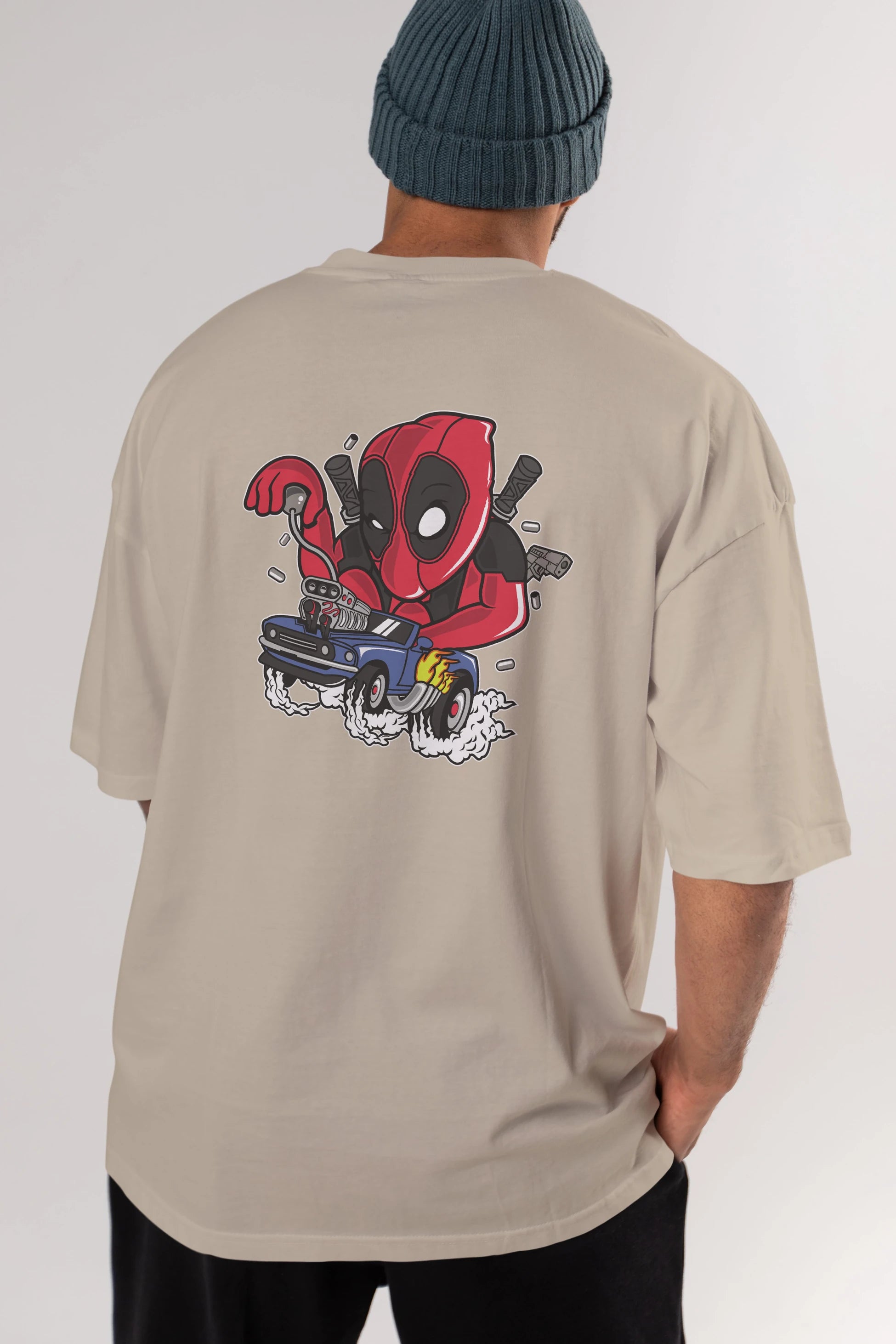 Deadpool (21) Arka Baskılı Oversize t-shirt Erkek Kadın Unisex %100 Pamuk Bisiklet Yaka tişort