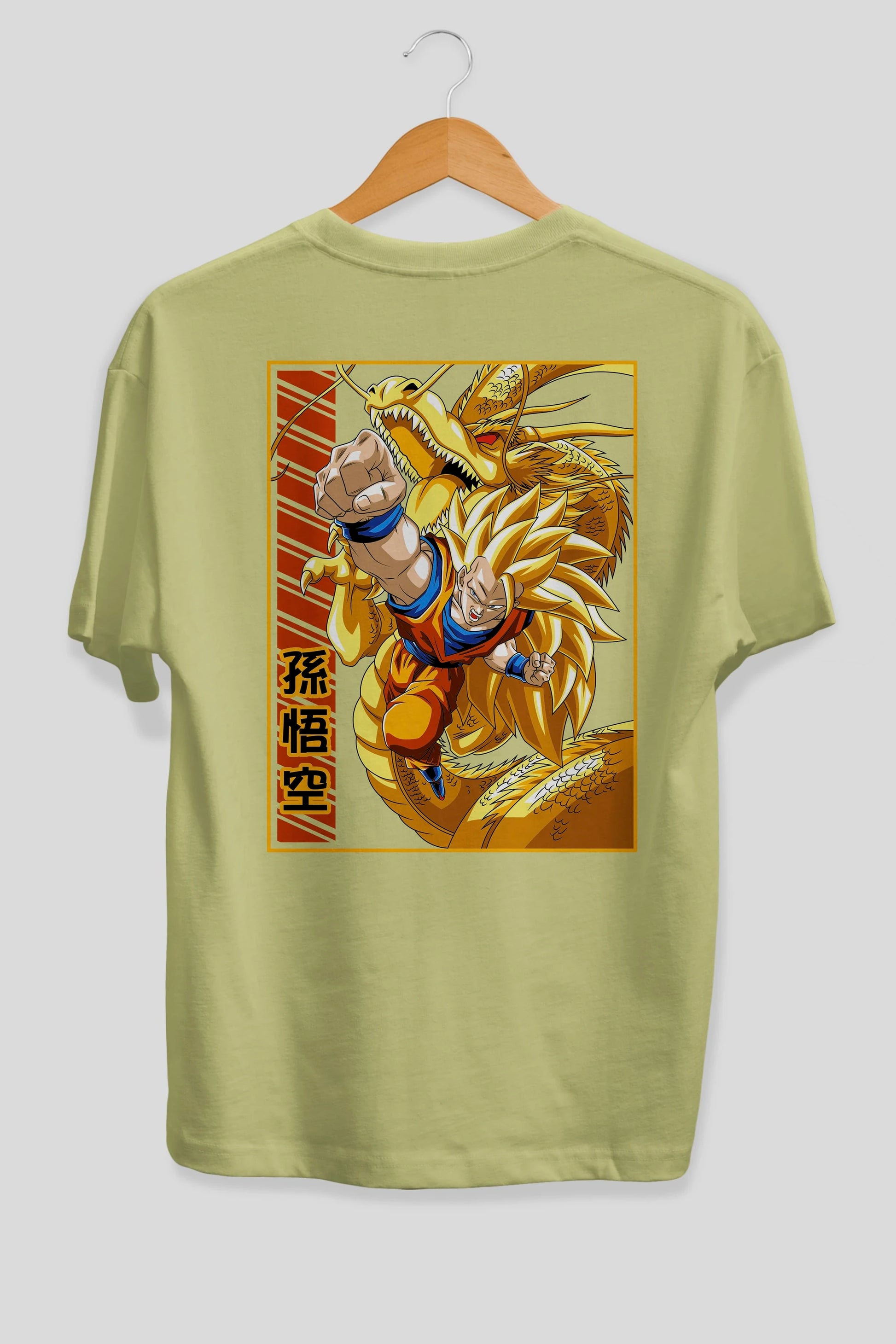 DragonBall Goku Anime Arka Baskılı Oversize t-shirt Erkek Kadın Unisex