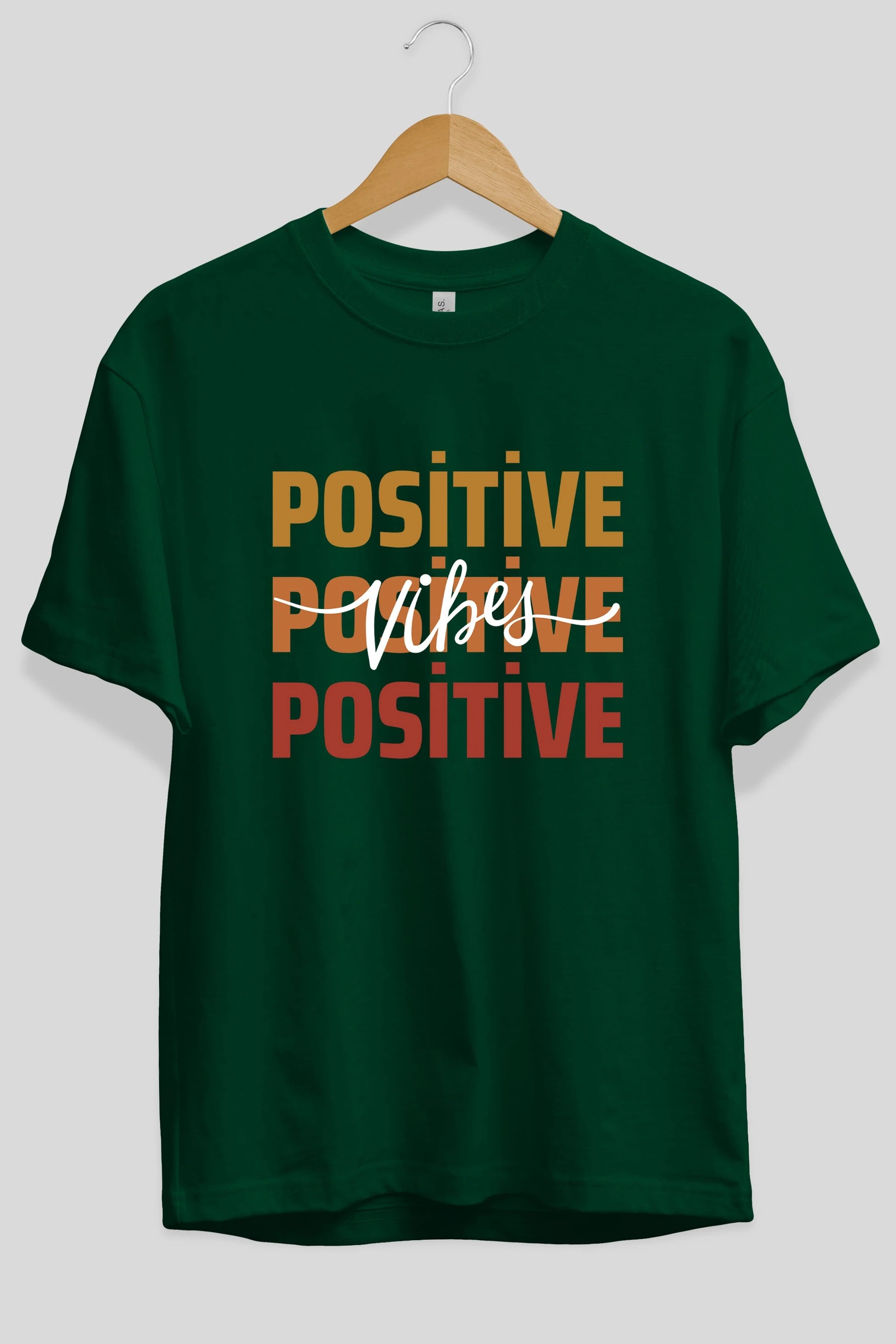 Positive Vibes 2 Ön Baskılı Oversize t-shirt Erkek Kadın Unisex