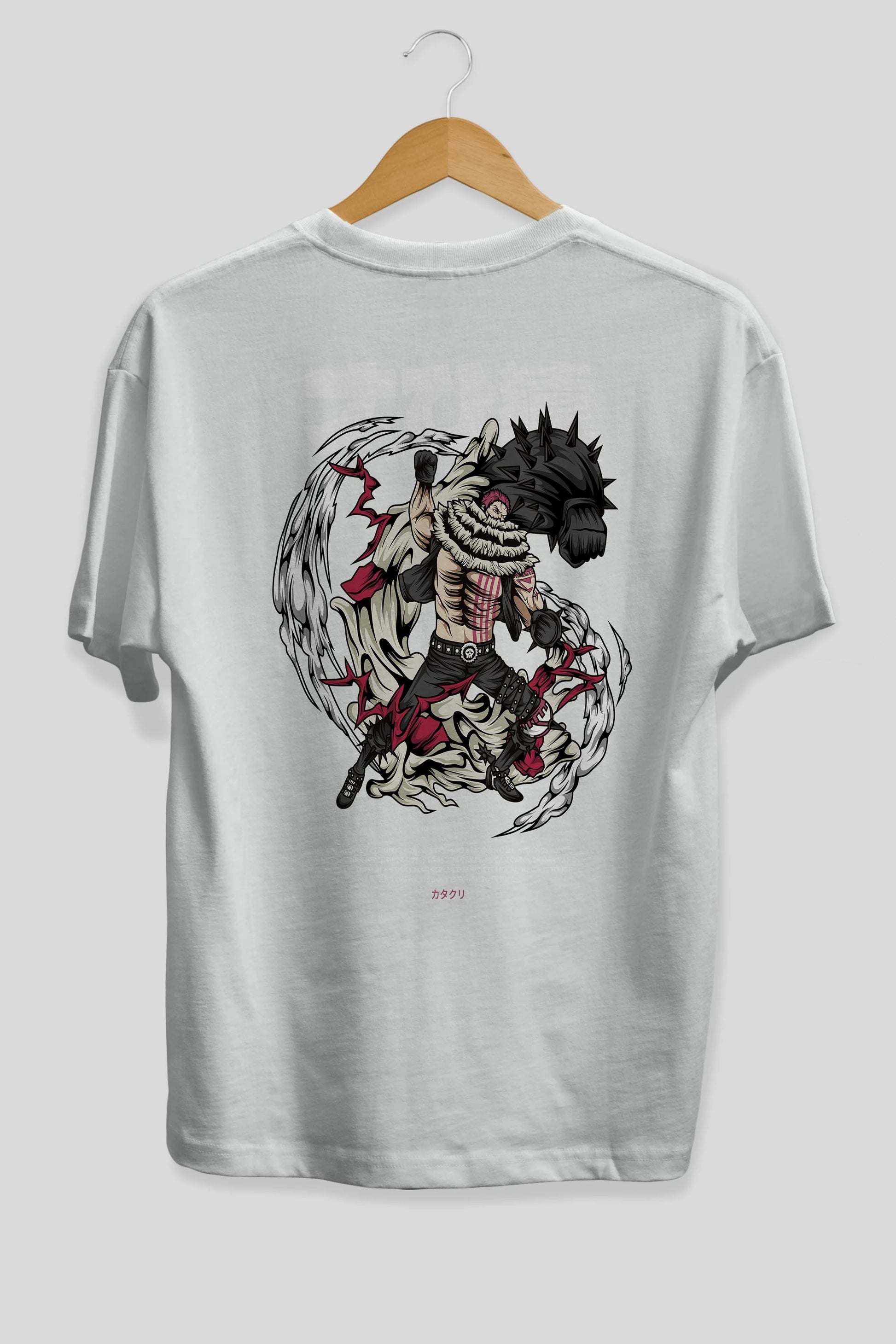Katakuri Anime Arka Baskılı Oversize t-shirt Erkek Kadın Unisex