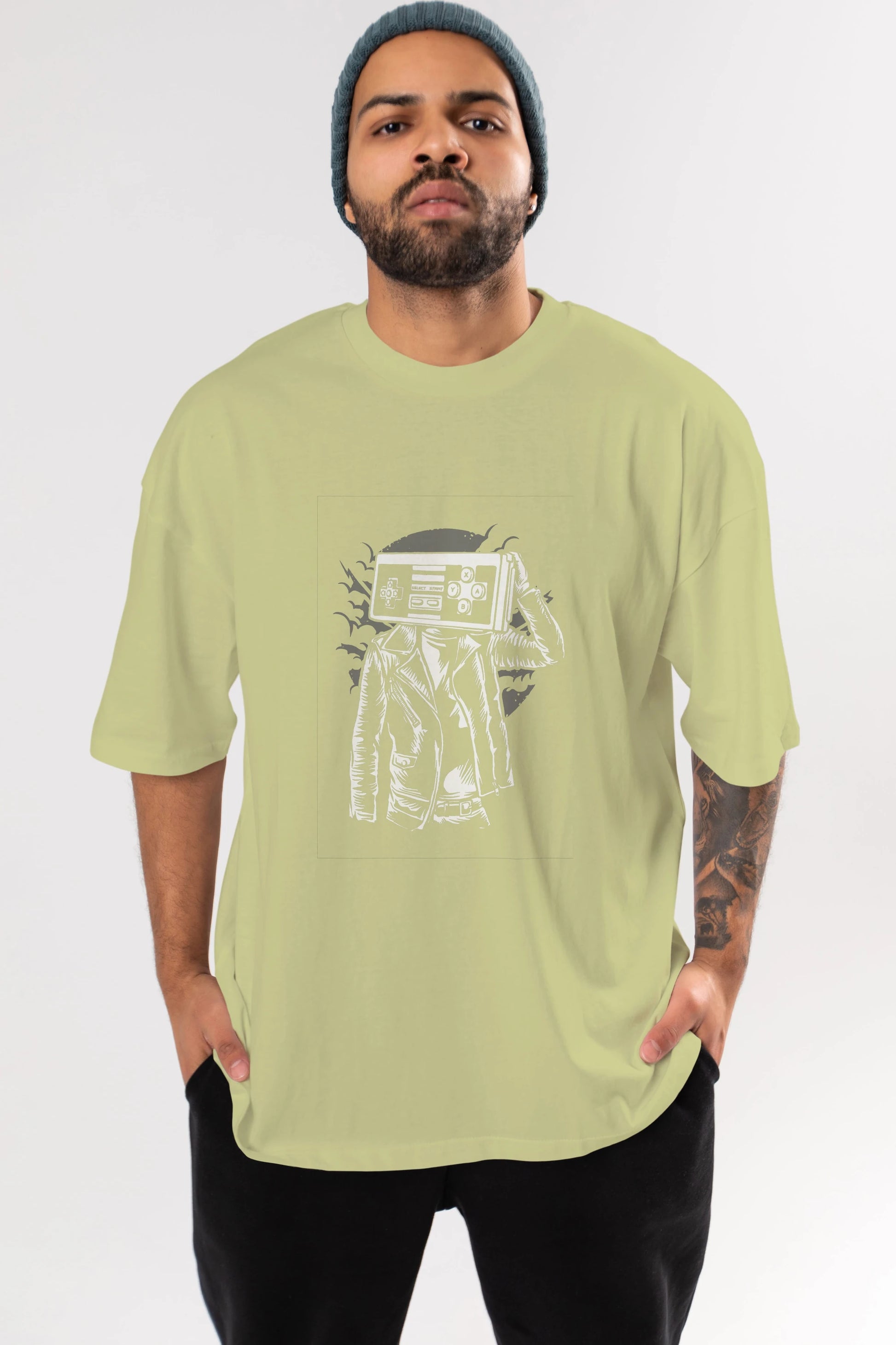 Street Gamers Ön Baskılı Oversize t-shirt Erkek Kadın Unisex %100 Pamuk tişort