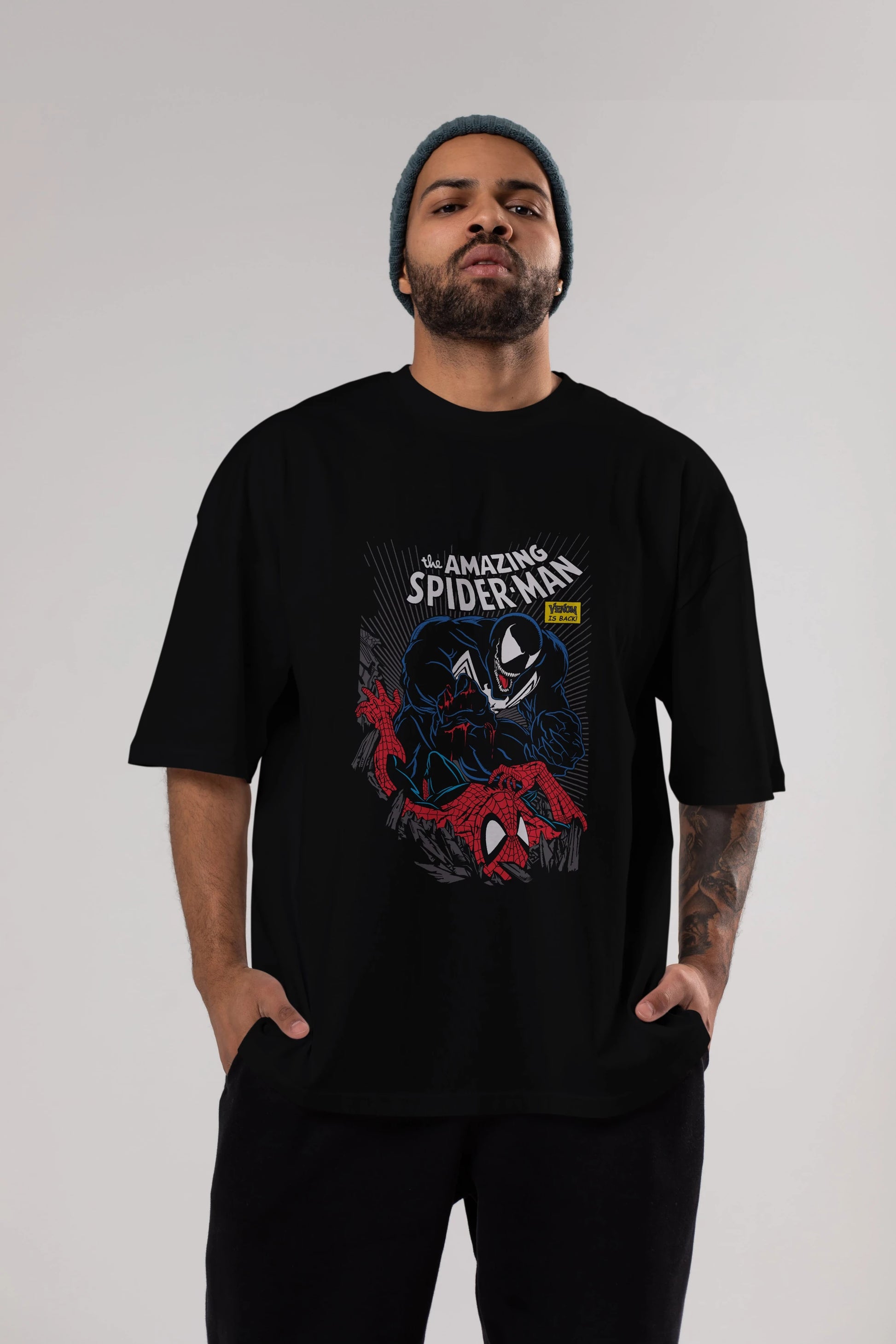 Venom (19) Ön Baskılı Oversize t-shirt Erkek Kadın Unisex %100 Pamuk Bisiklet Yaka tişort