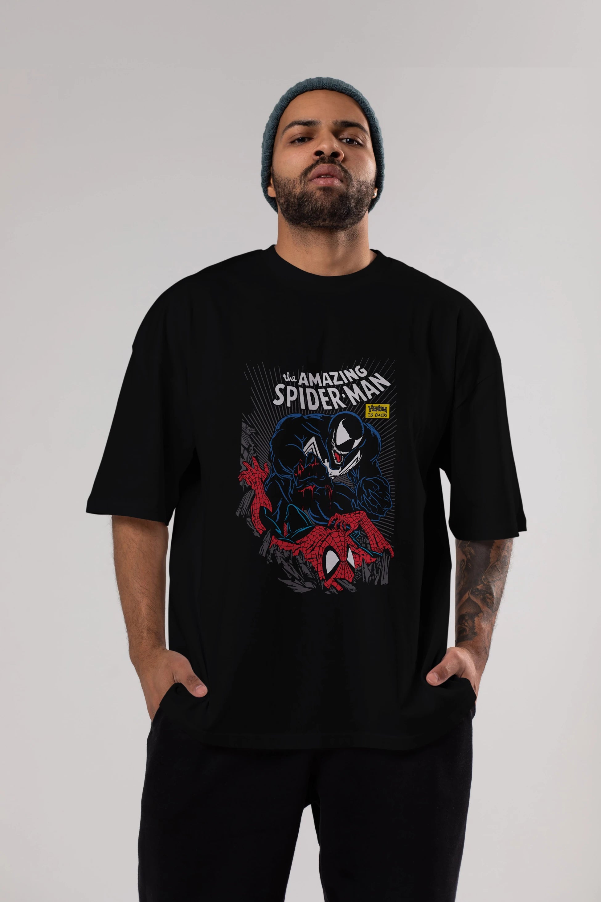 Venom (19) Ön Baskılı Oversize t-shirt Erkek Kadın Unisex %100 Pamuk Bisiklet Yaka tişort
