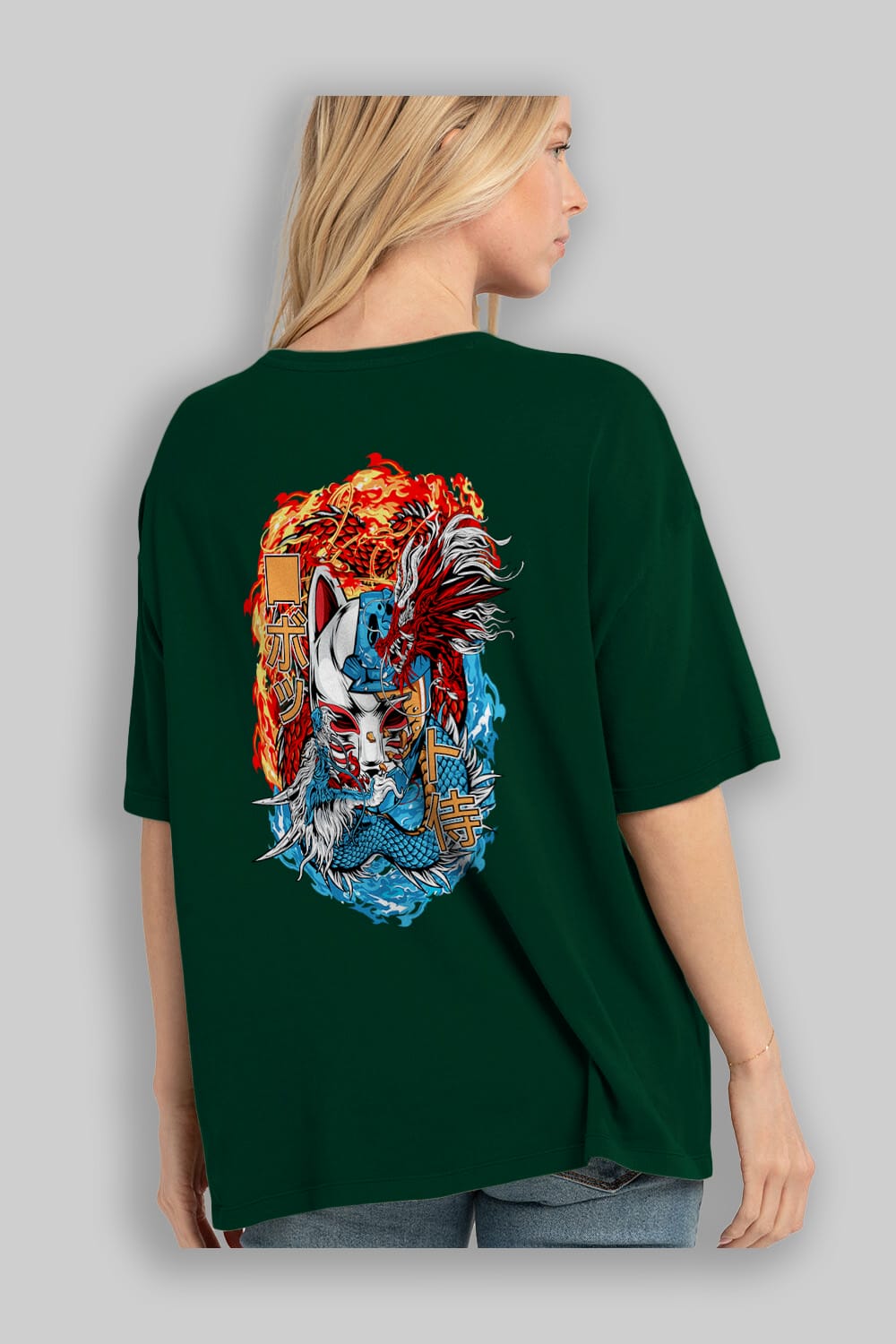 ONE PIECE (7) Anime Arka Baskılı Oversize t-shirt Erkek Kadın Unisex
