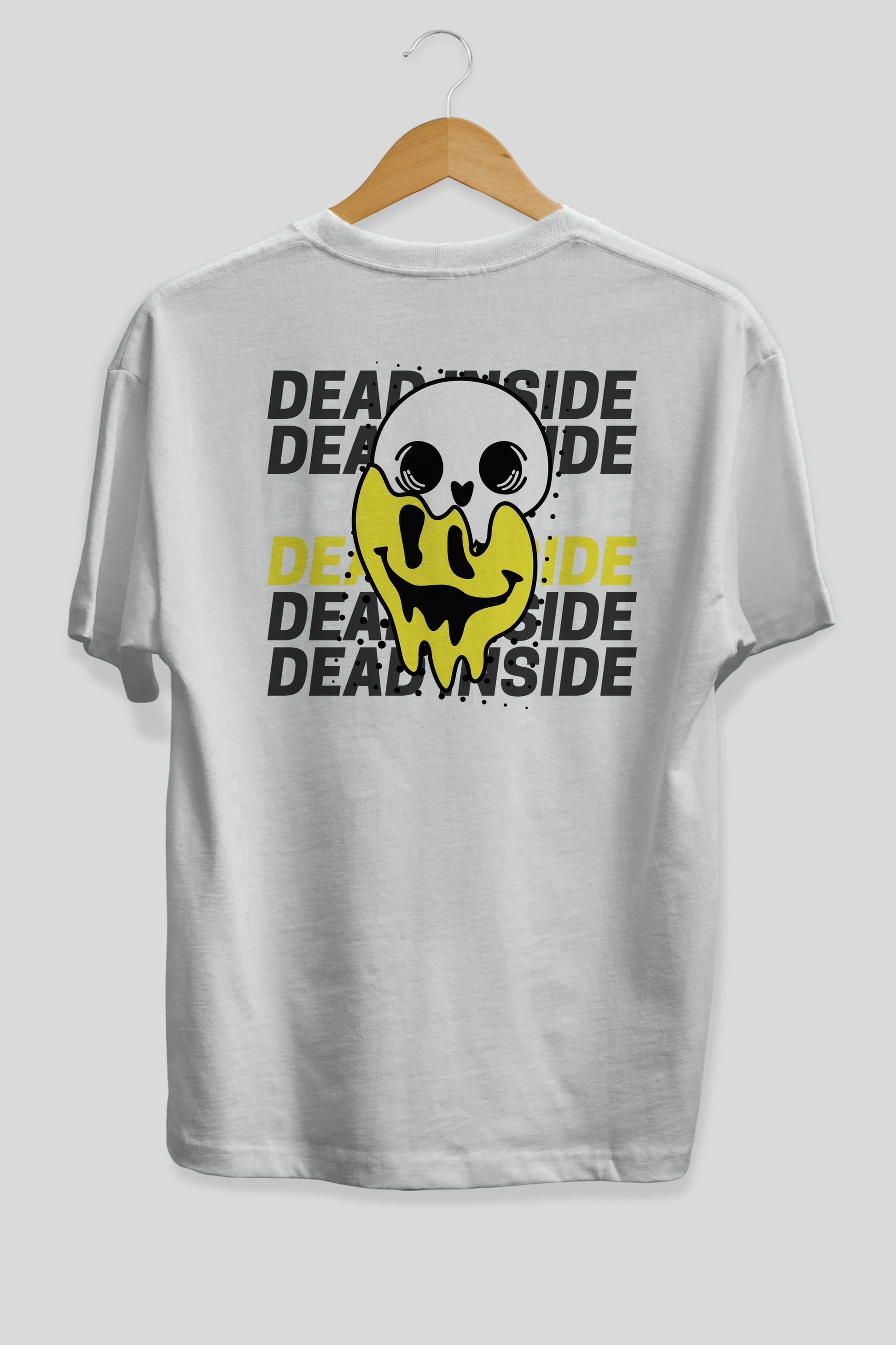 Dead Inside Yazılı Arka Baskılı Oversize t-shirt Erkek Kadın Unisex