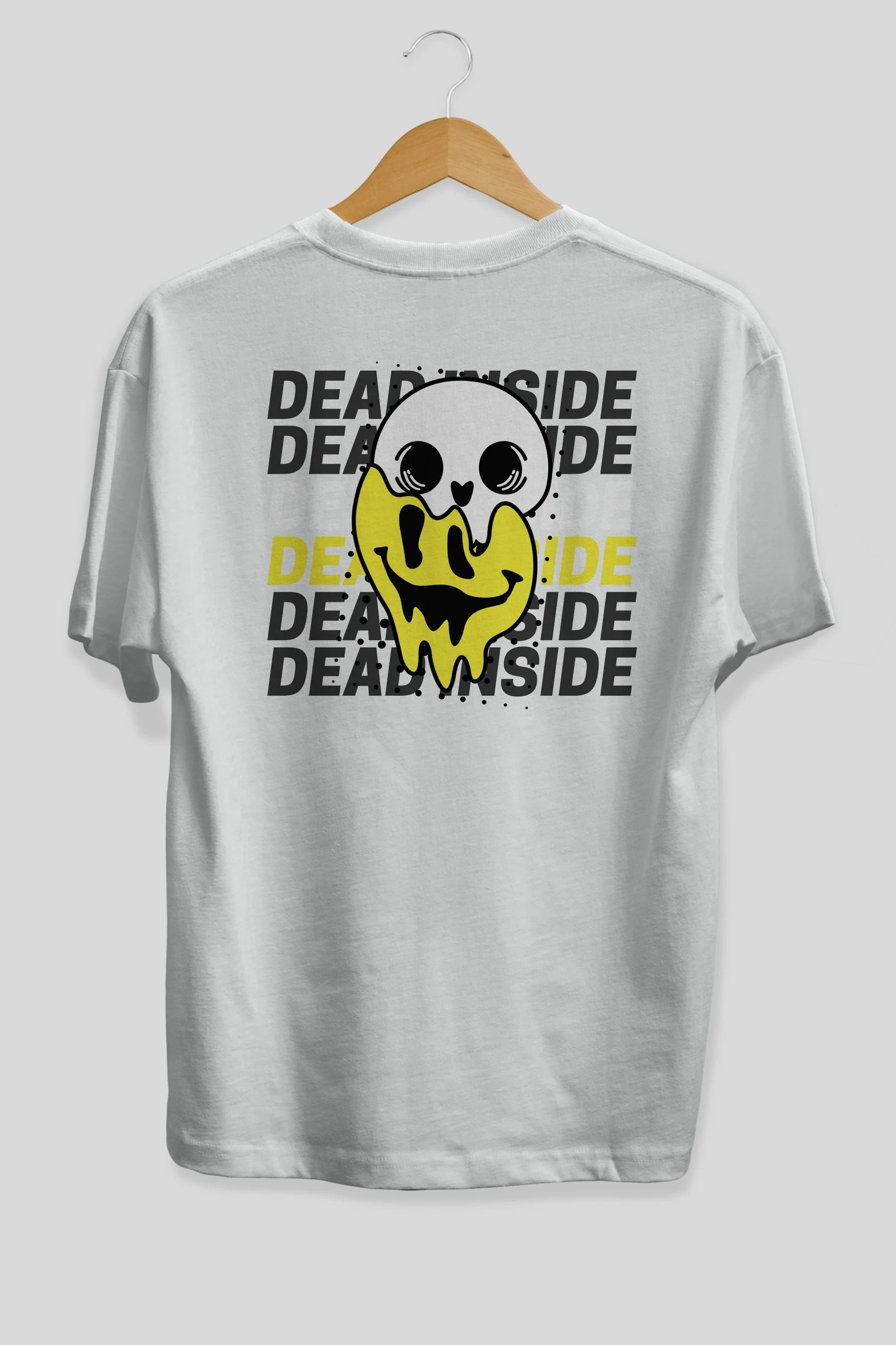 Dead Inside Yazılı Arka Baskılı Oversize t-shirt Erkek Kadın Unisex
