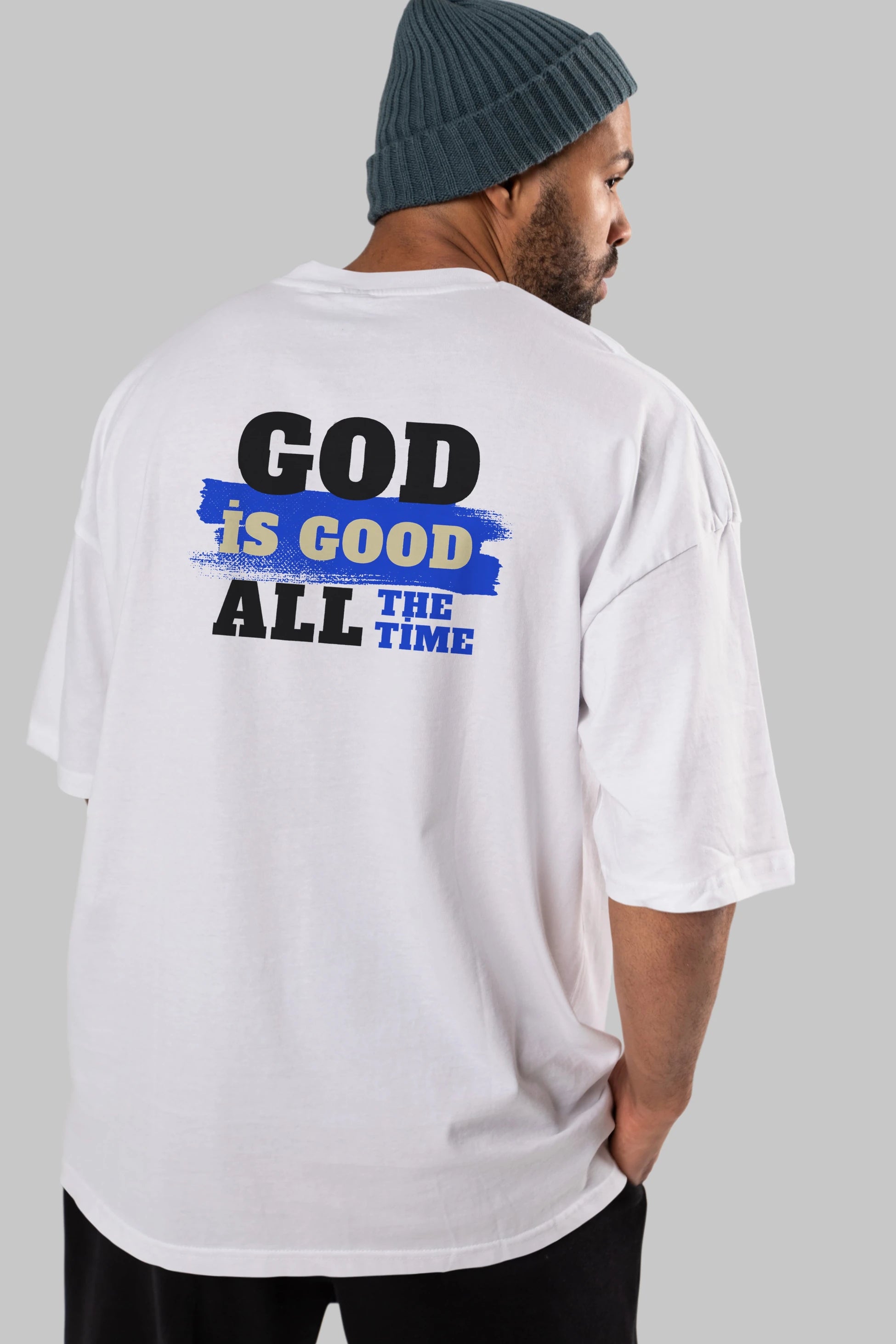God is Good Yazılı Arka Baskılı Oversize t-shirt Erkek Kadın Unisex