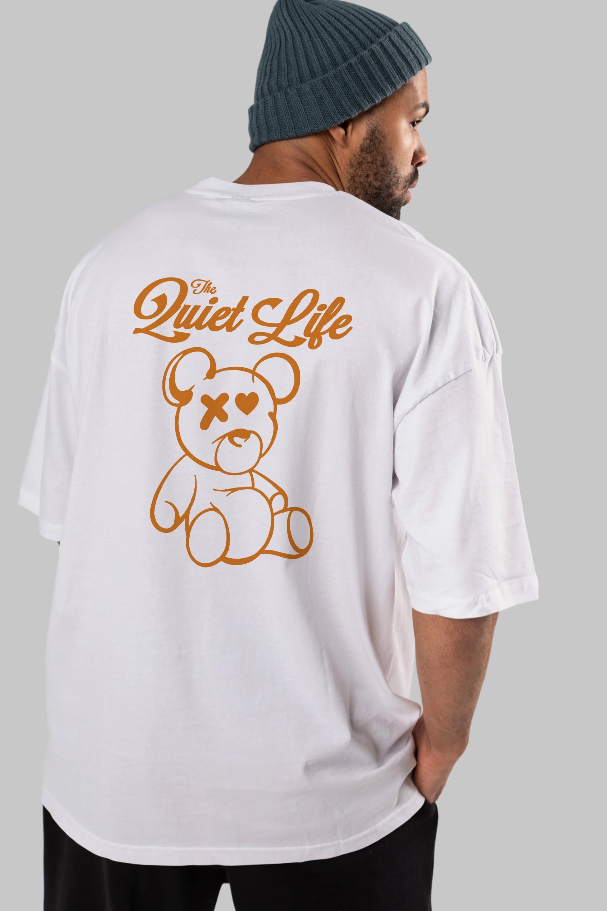 The Life Bear Arka Baskılı Oversize t-shirt Erkek Kadın Unisex