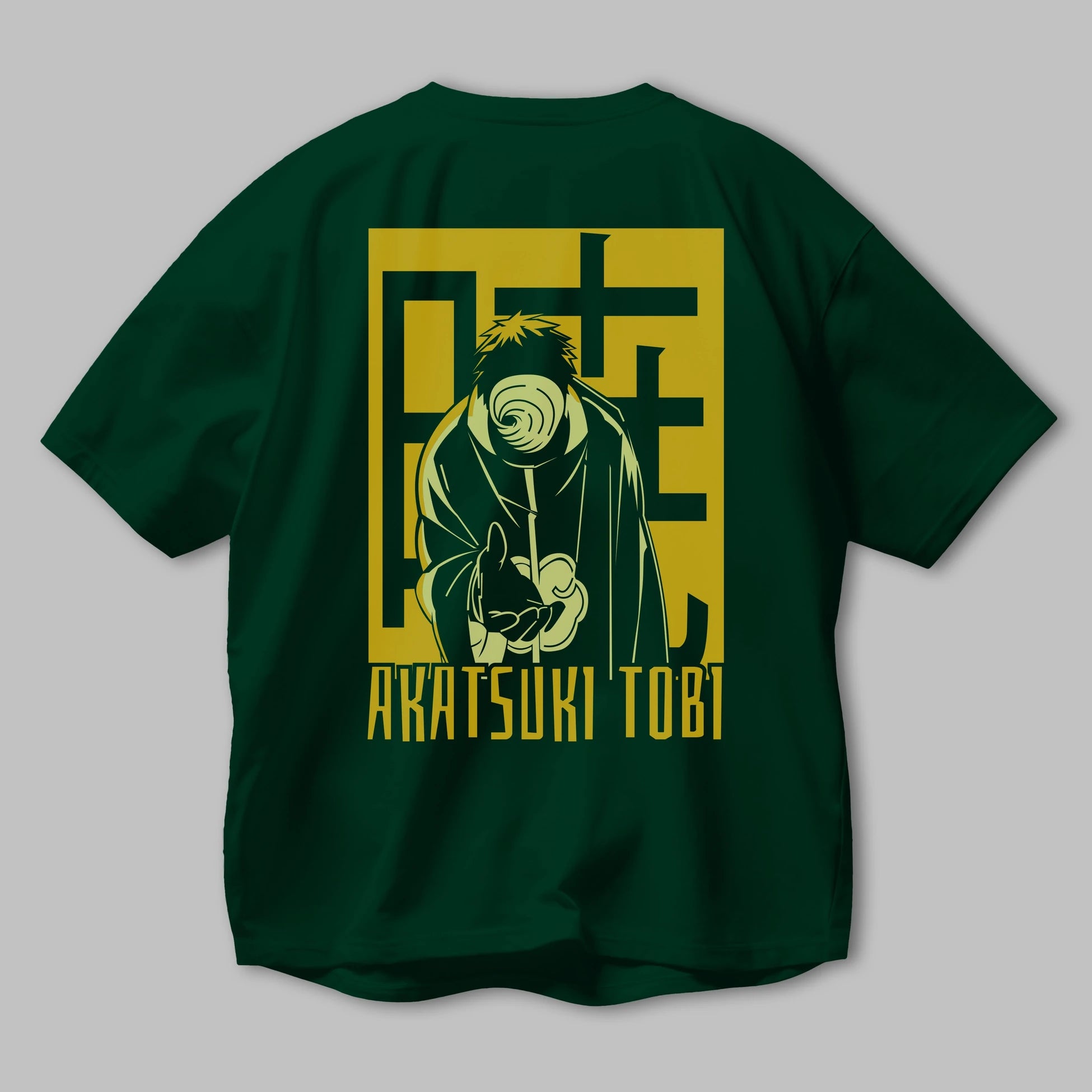 AKATSUKI OBITO NARUTO Anime Arka Baskılı Oversize t-shirt Erkek Kadın Unisex