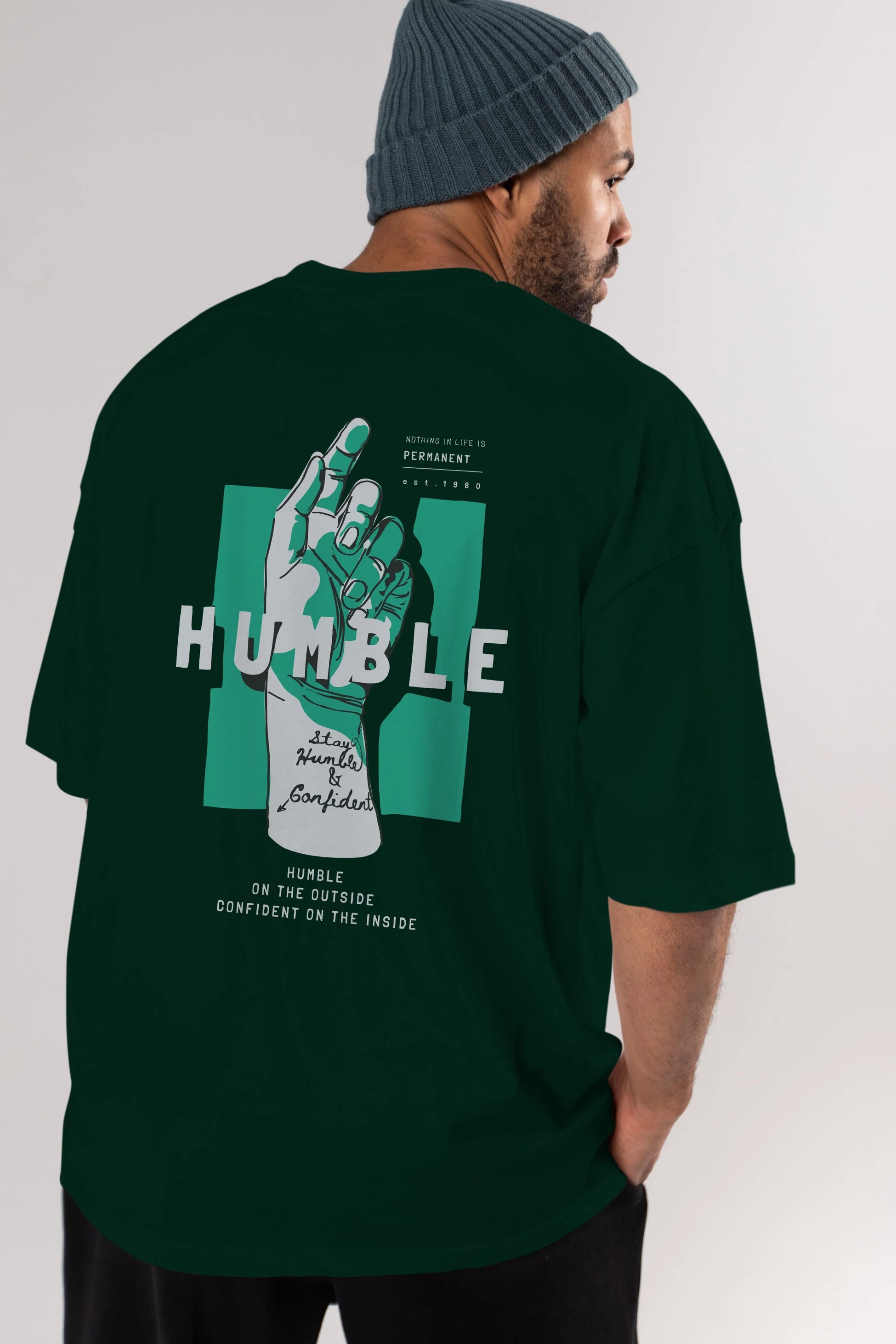 Humble Arka Baskılı Oversize t-shirt Erkek Kadın Unisex