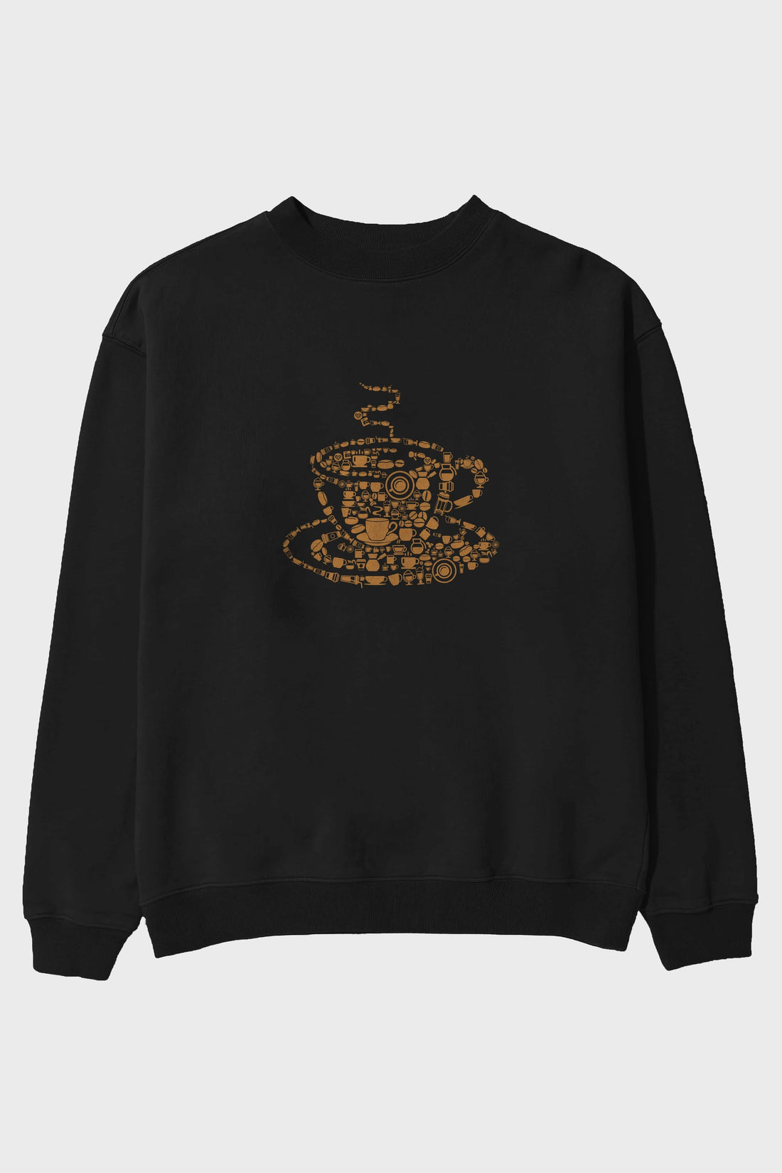 Coffee Ön Baskılı Oversize Sweatshirt Erkek Kadın Unisex