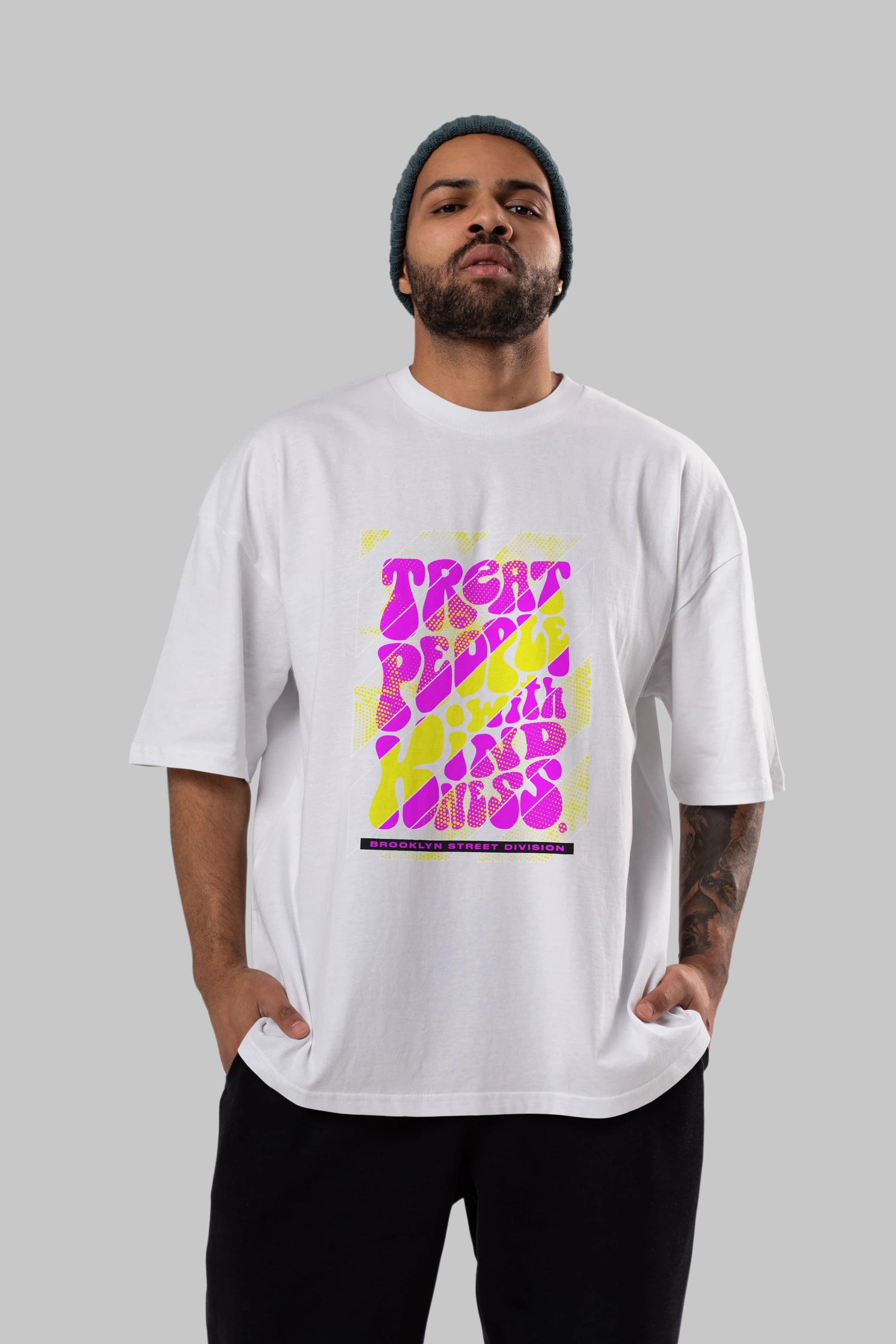 Treat People Ön Baskılı Oversize t-shirt Erkek Kadın Unisex