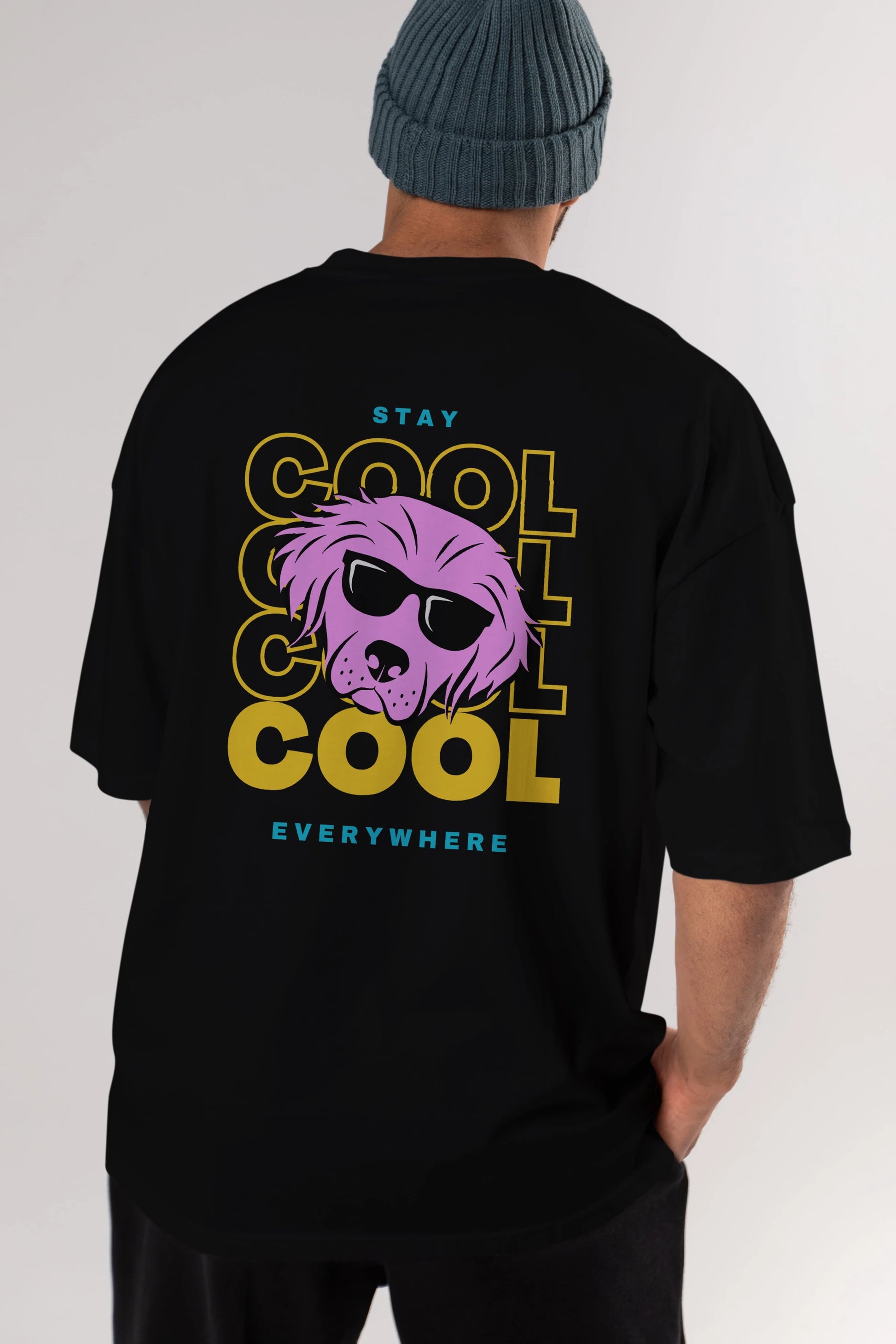 Cool Dog 2 Arka Baskılı Oversize t-shirt Erkek Kadın Unisex