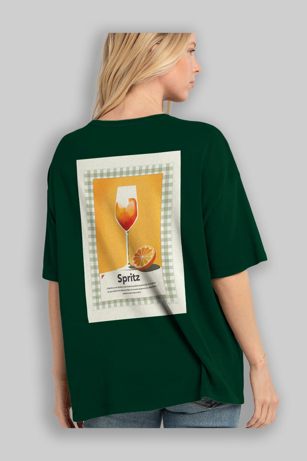 Aperol Spritz 5 Arka Baskılı Oversize t-shirt Erkek Kadın Unisex %100 Pamuk Bisiklet Yaka tişort