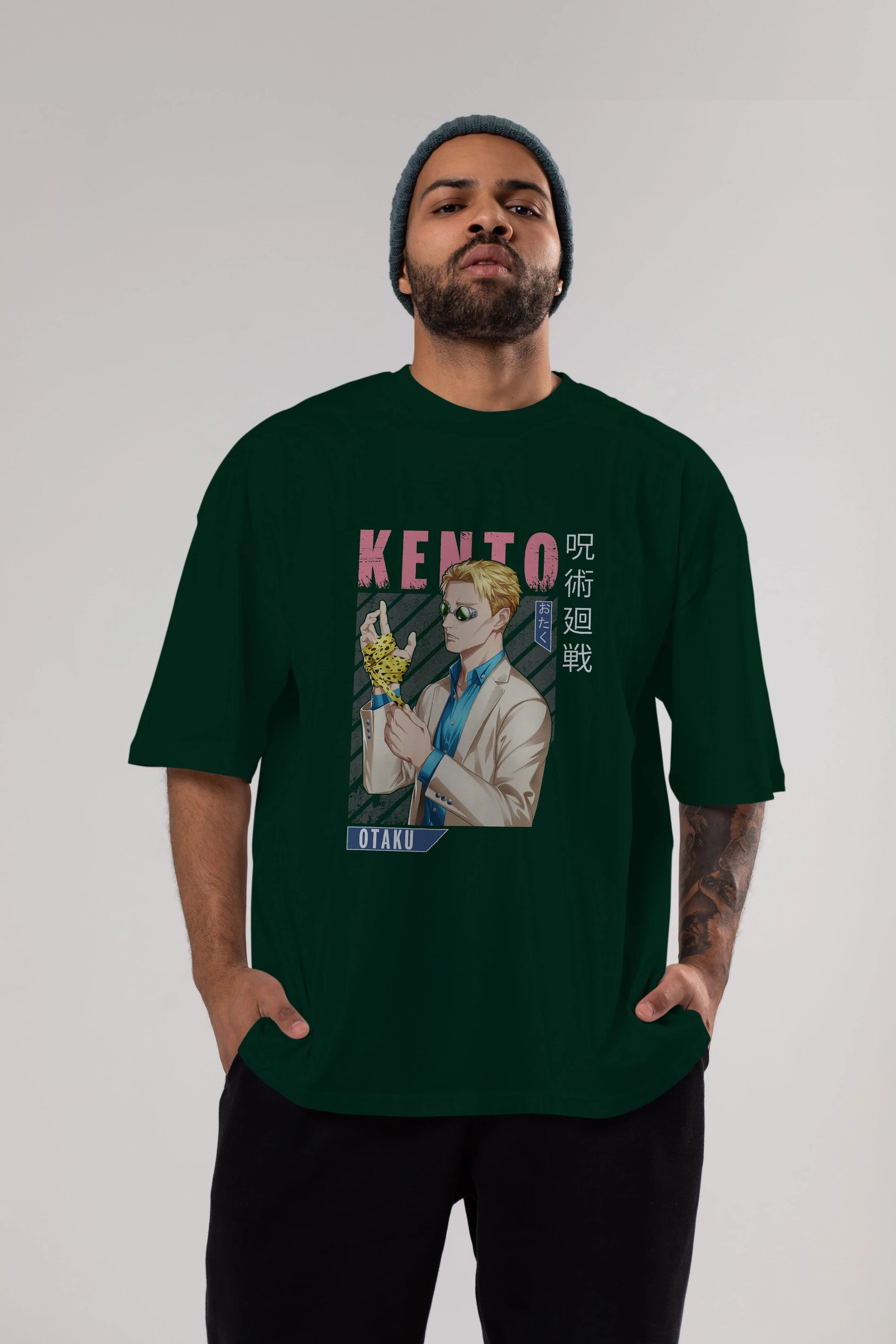 Kento Nanami Anime Ön Baskılı Oversize t-shirt %100 pamuk Erkek Kadın Unisex