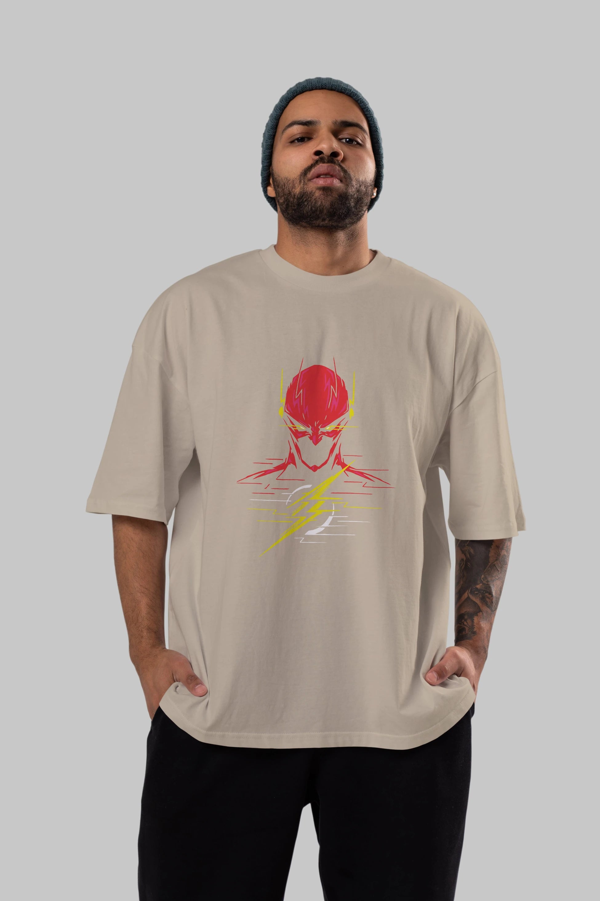 Flash Avengers (2) Ön Baskılı Oversize t-shirt Erkek Kadın Unisex %100 Pamuk Bisiklet Yaka tişort