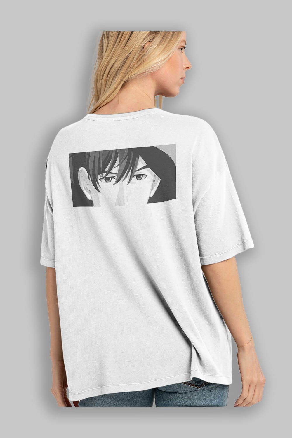 Wen-li Yang 1 Anime Arka Baskılı Oversize t-shirt Erkek Kadın Unisex