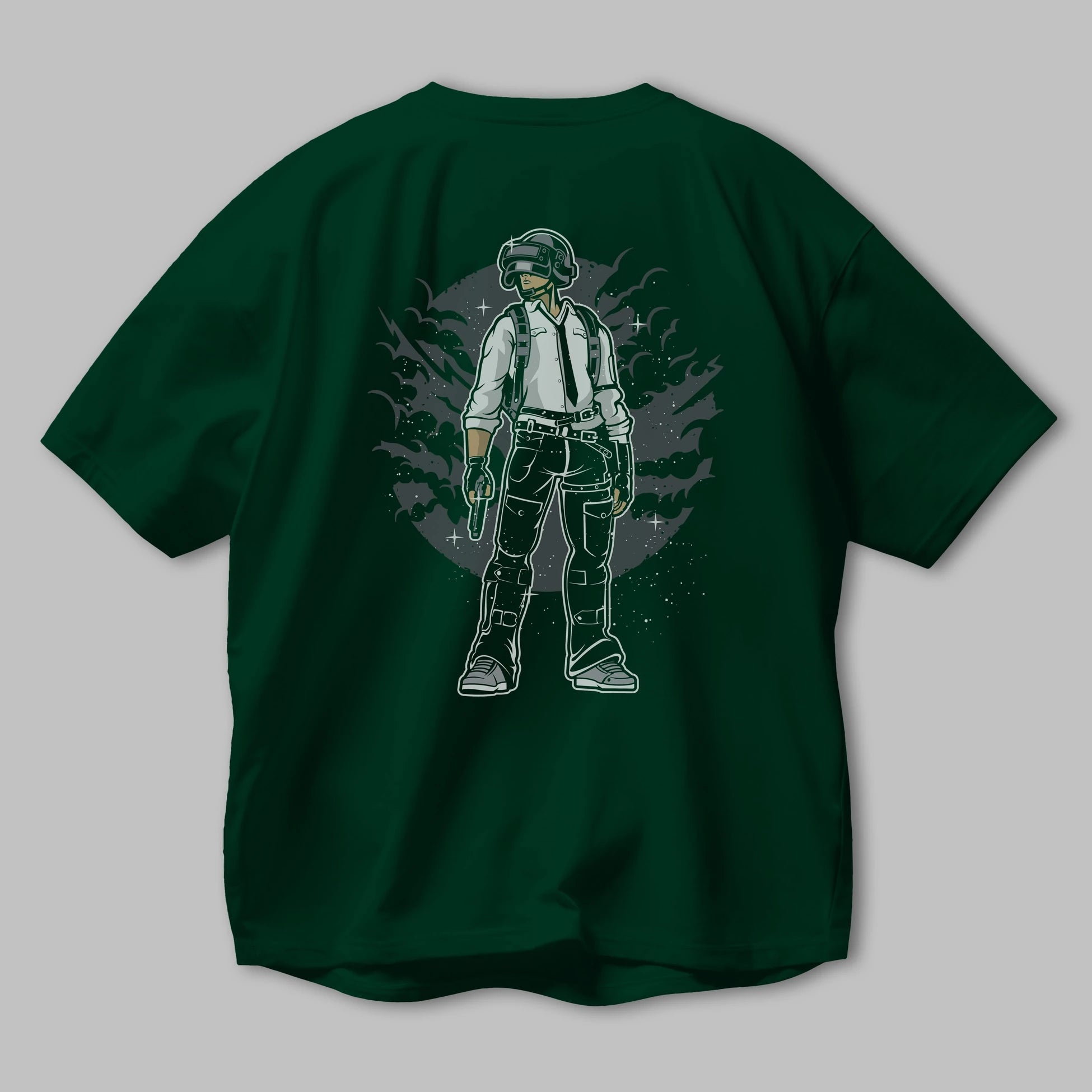 PUBG Arka Baskılı Oversize t-shirt Erkek Kadın Unisex %100 Pamuk