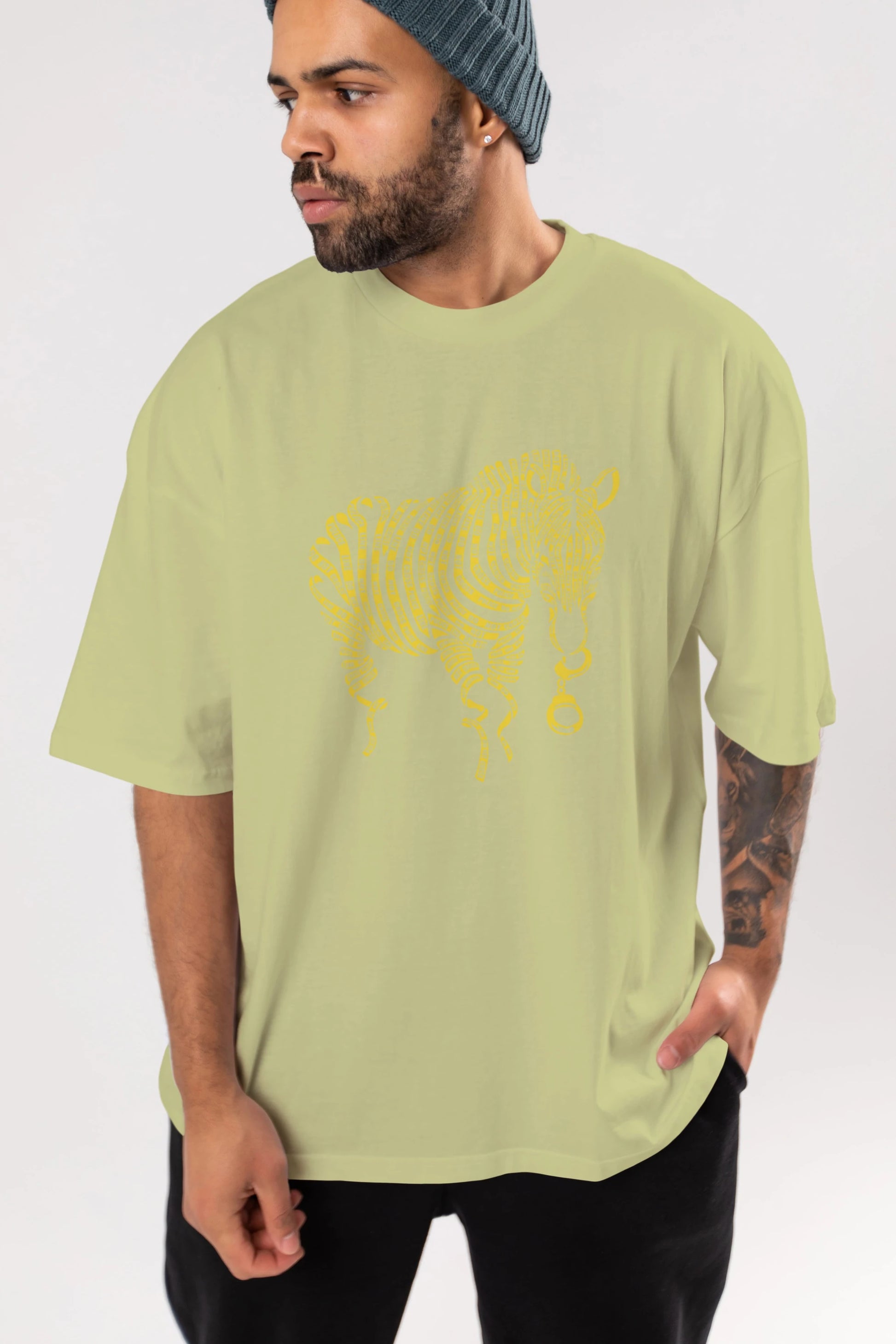 Nature of Crime Ön Baskılı Oversize t-shirt %100 pamuk Erkek Kadın Unisex