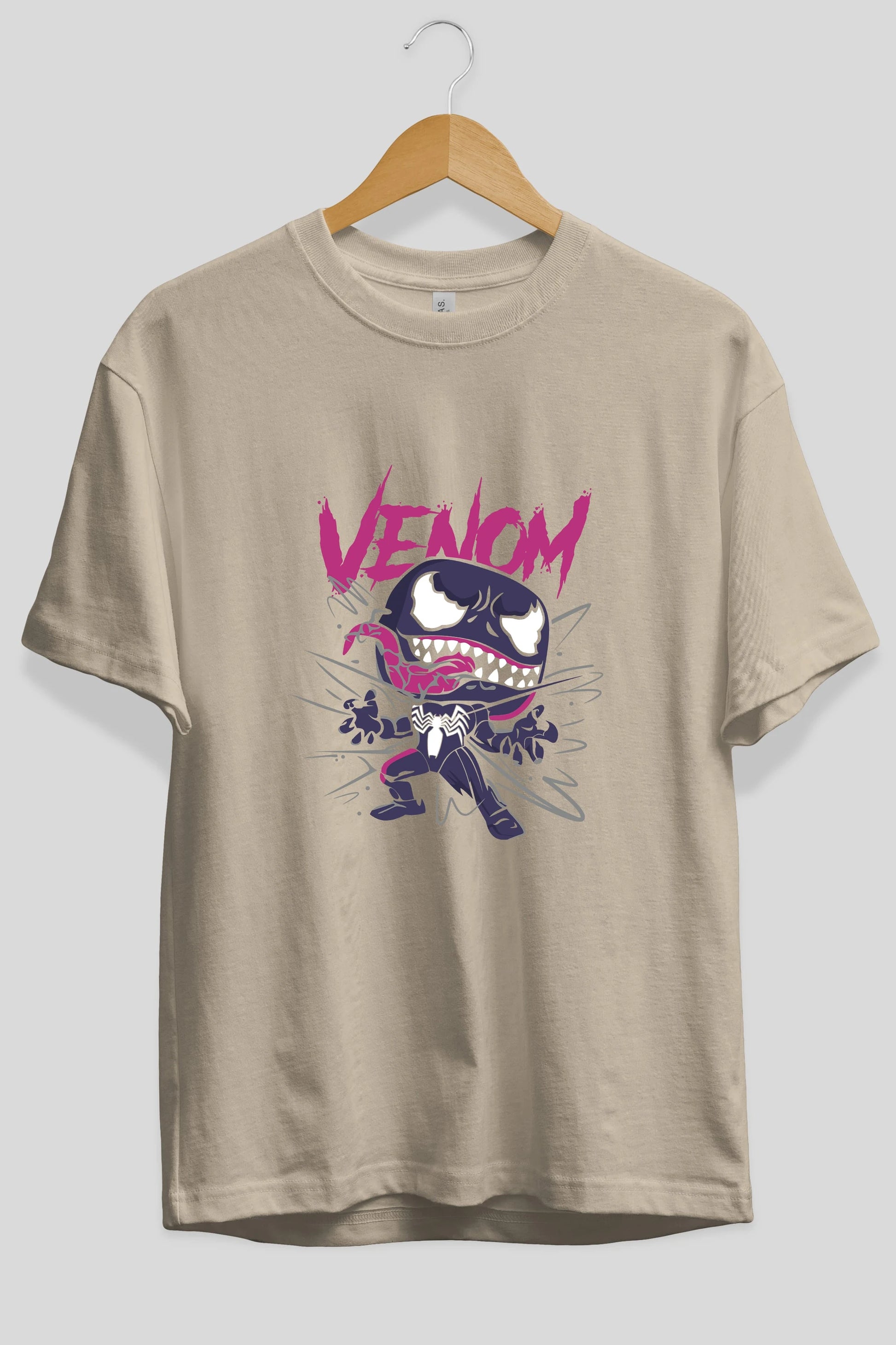 Venom (20) Ön Baskılı Oversize t-shirt Erkek Kadın Unisex %100 Pamuk Bisiklet Yaka tişort