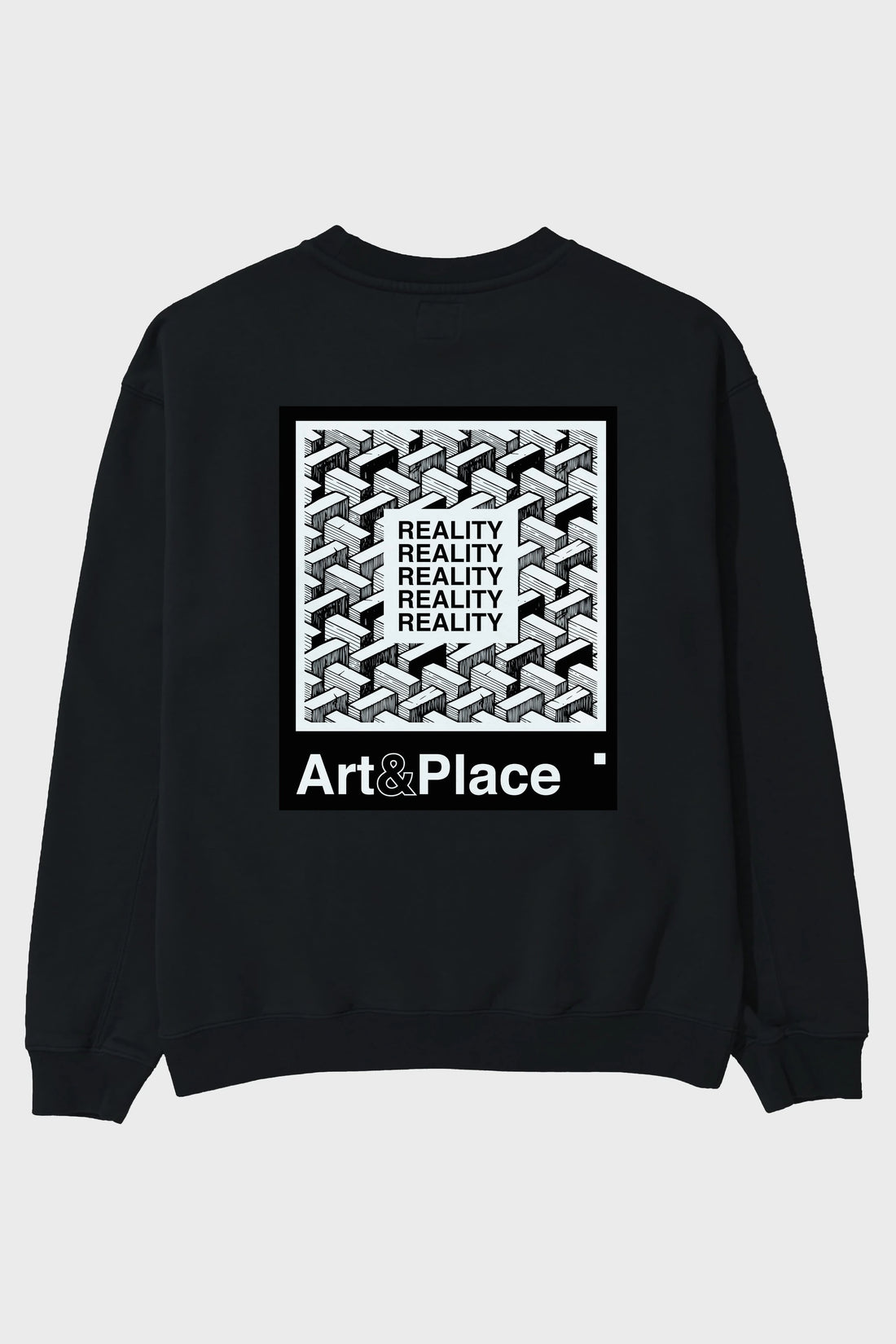 Reality Arka Baskılı Oversize Sweatshirt Erkek Kadın Unisex